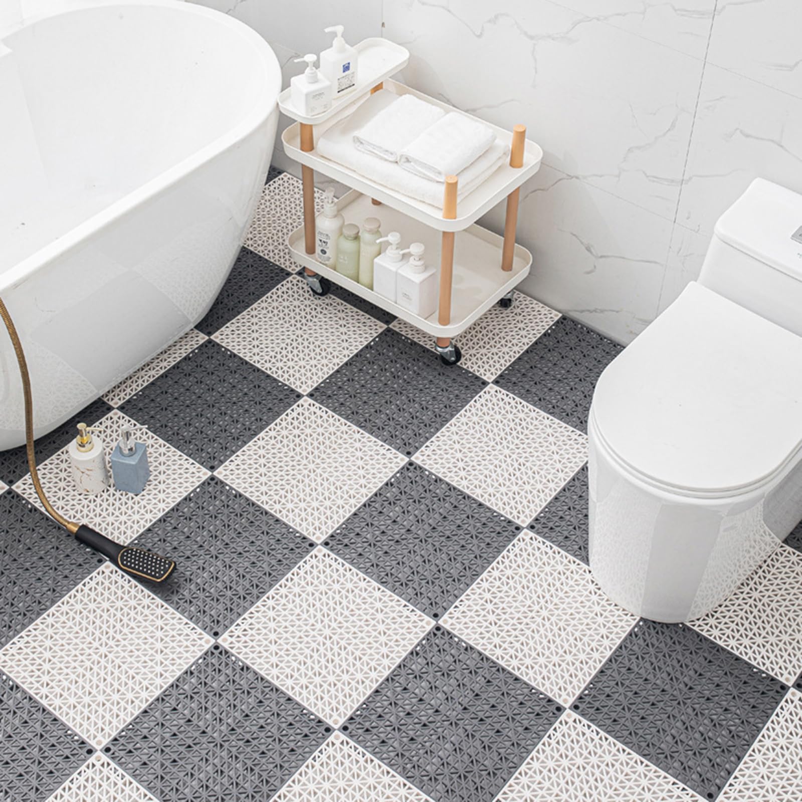Alfombrilla de Ducha Antideslizante 30x30cm Alfombrilla Antideslizante para Ducha con Ventosas Baño de PVC