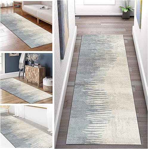 Alfombra gris de cocina, extra larga y estrecha para pasillo, pasillo, pasillo, decoración de suelo, antideslizante, lavable, 39.4in, 4.9ft, 6.6ft,