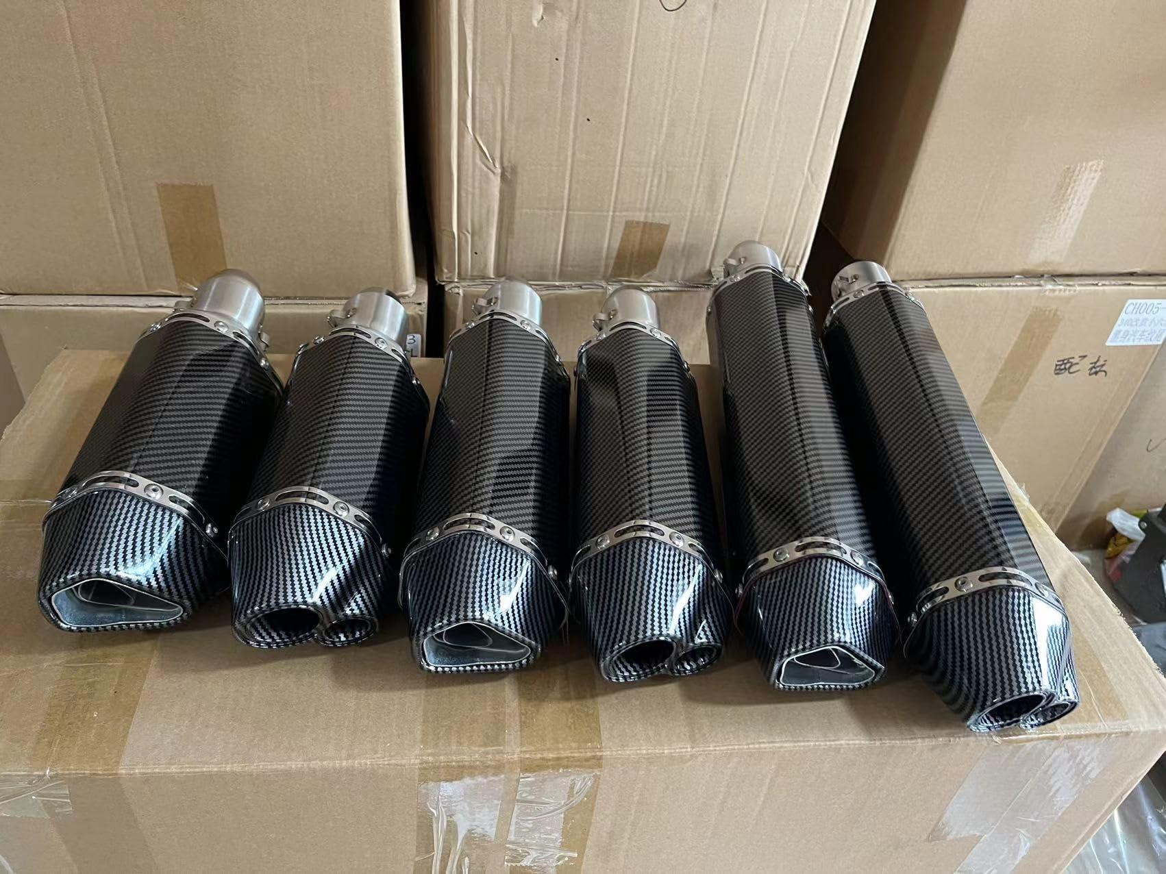 NVBHOF MotoTerminale Scarico Silenziatore di Scarico per Moto da 51 mm Escape Moto Tube con Db Killer Scarico omologato (Colore : E370mm)
