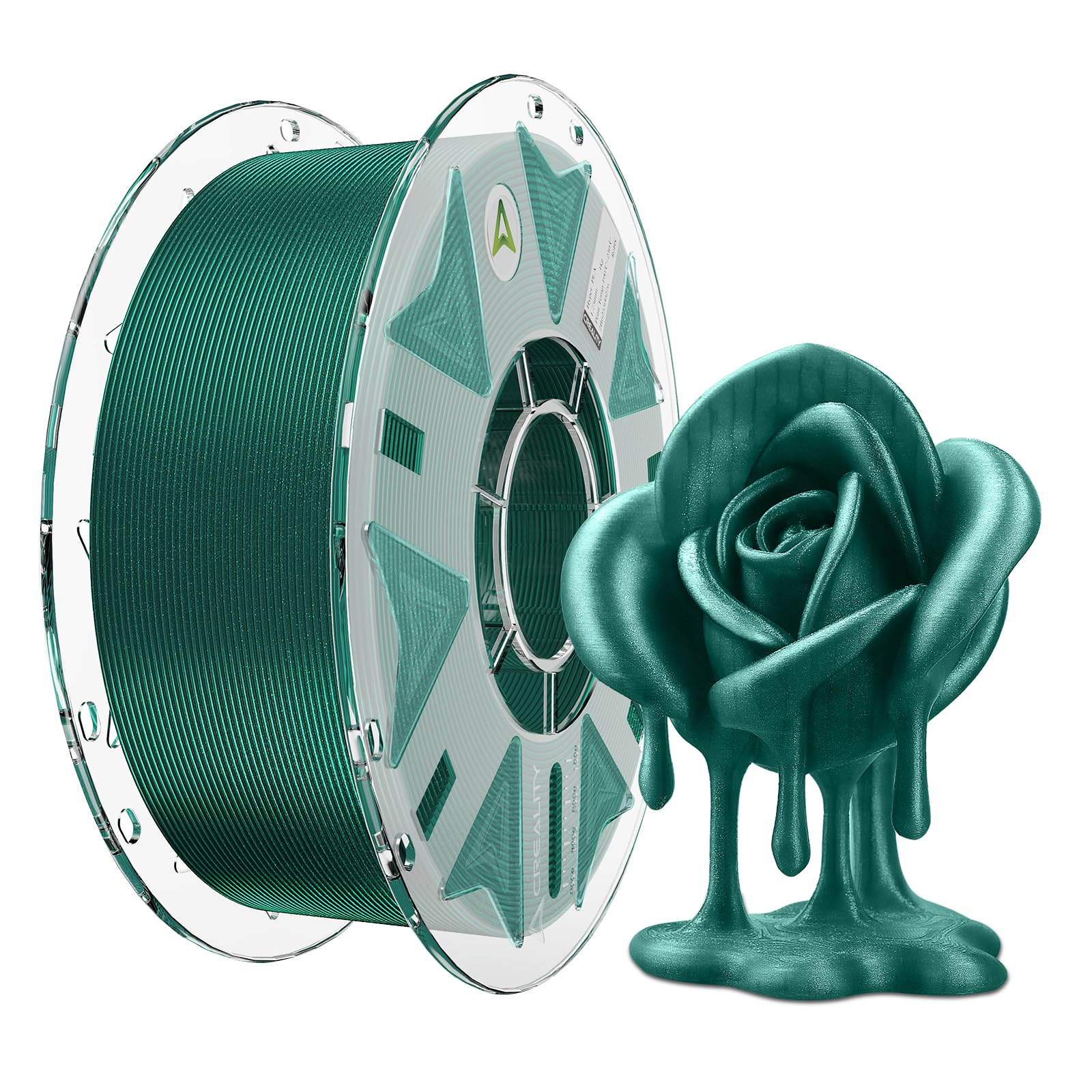 Creality PLA-Filament, Hyper PLA-RFID-3D-Drucker-Filament, hohe Geschwindigkeit, 30–600 mm, 1 kg, Spulen-Filament, unterstützt CFS, passend für K2 Plus Combo und die meisten 3D-Drucker, Sternengrün