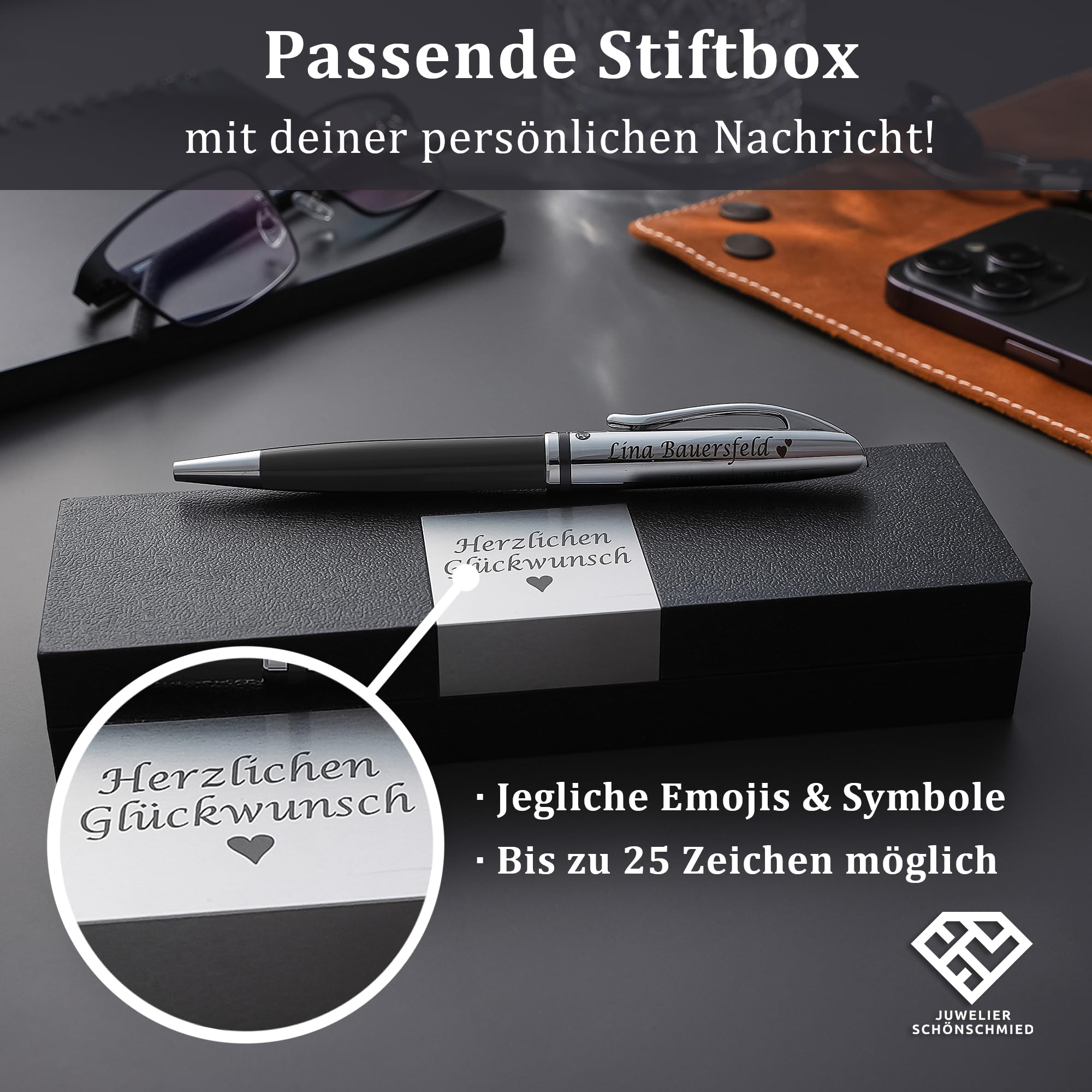 PeIikan Kugelschreiber mit Gravur als Geschenk & Symbol mit Geschenkverpackung Jazz Classic Warmgrau PS18 - mit Jetzt anpassen direkt online gestalten !