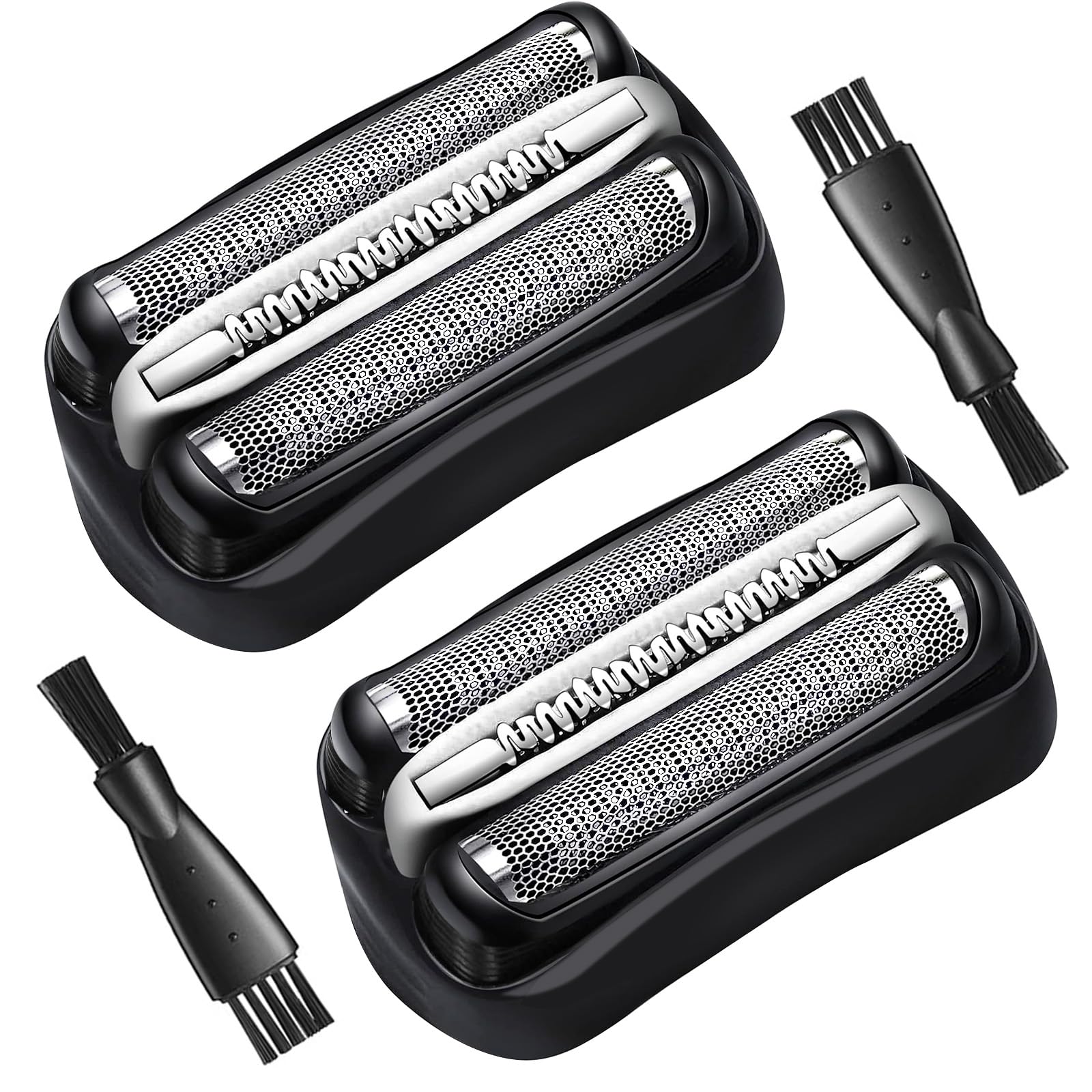 2 piezas Cabezal de Repuesto para Afeitadora Eléctrica Hombre Braun Serie 3 32B Cabezal Maquina de Afeitar Braun S3 Recambios Afeitadora con Cepillos para Braun 3010S 3000S 3050CC 3090CC