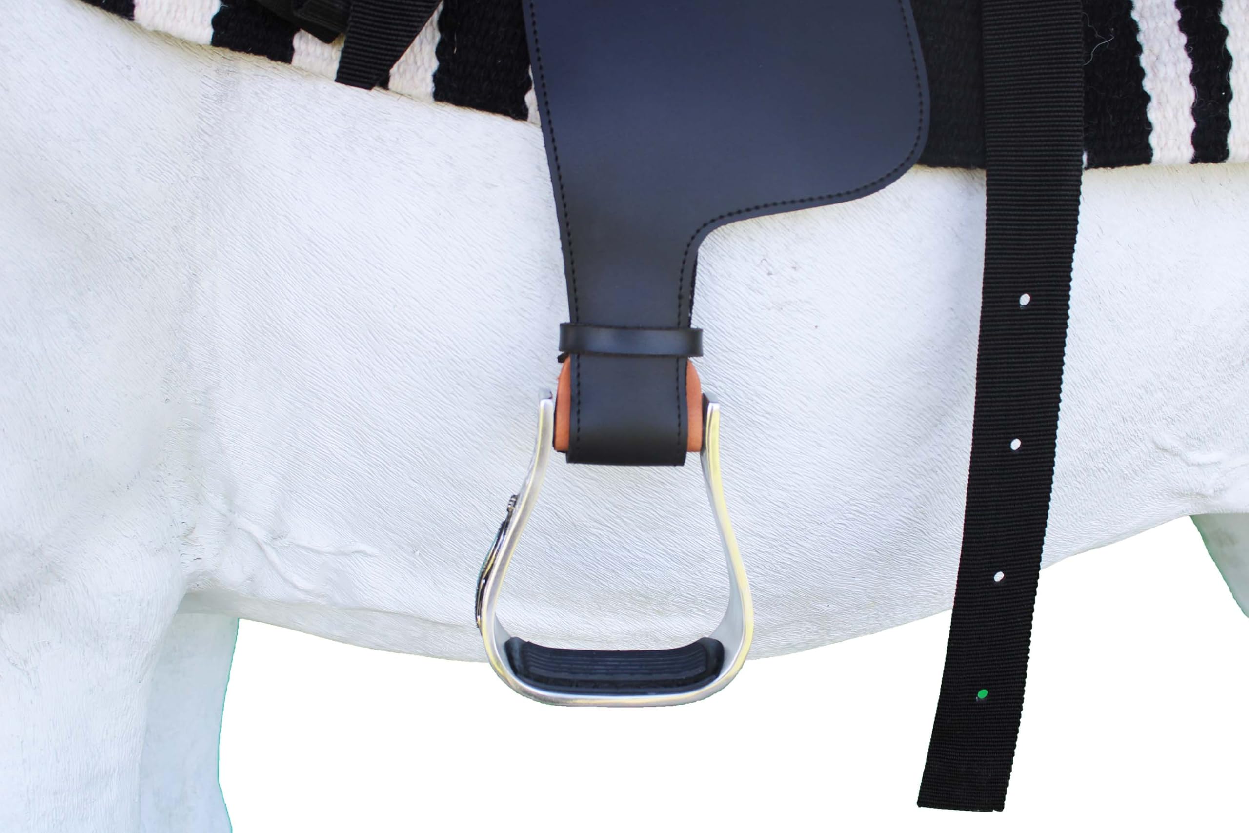 Horse Western 51245 - Staffe da sella in alluminio con piuma incisa