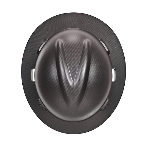 Miniatura 12 de MSA 10204786 Hydro Dip V-Gard - Casco de ala completa con suspensión de trinquete Fas-Trac III, carcasa de polietileno, correas de corona