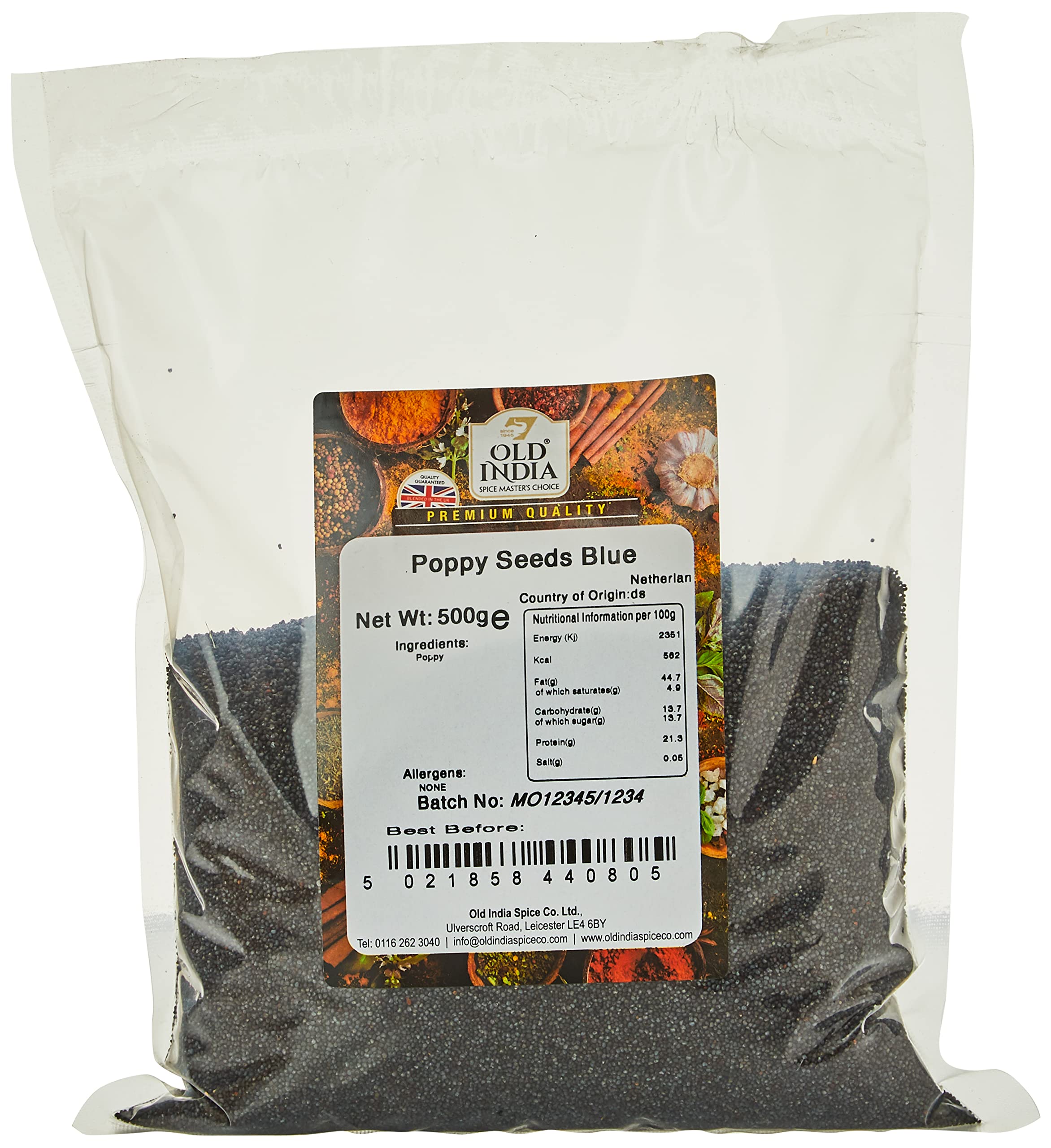 Old India Poppy Seeds Blue 500g