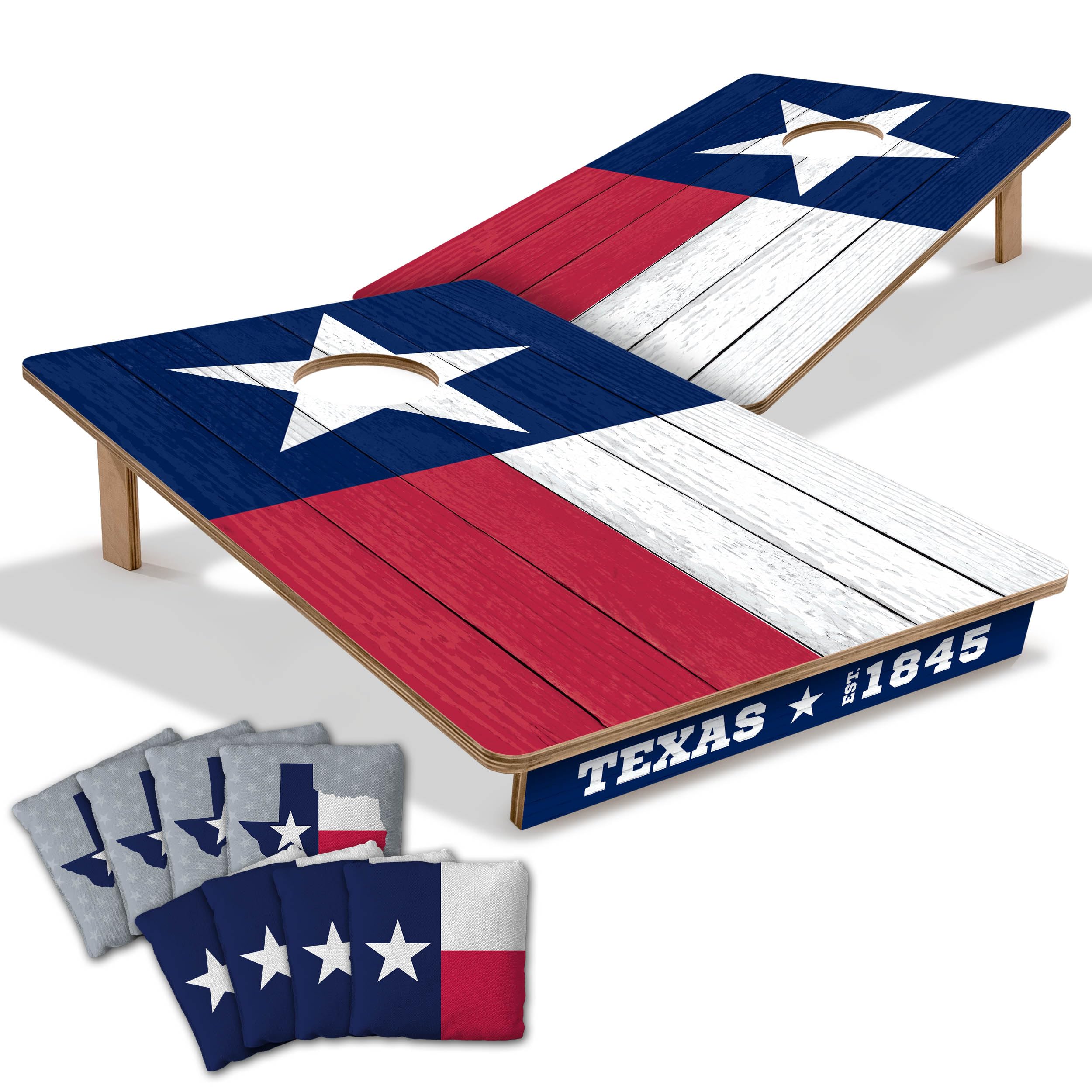 YouTheFan State of Texas 2’ x 3’ Wood Cornhole Game with Logo Bags