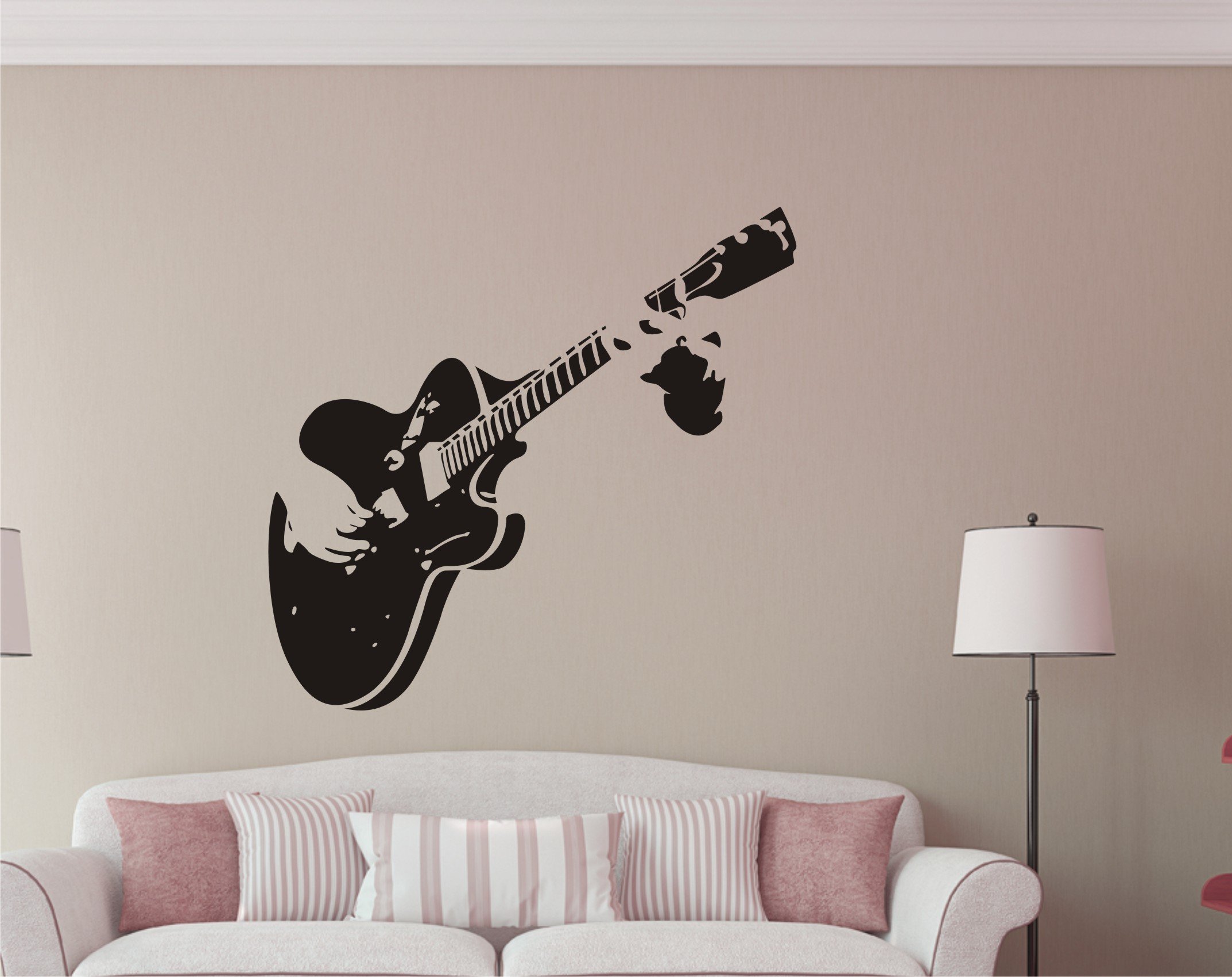 Heaven Decors Guitar Playing Black Large Wall Sticker (Size-65 x 59 cm) (B077RTSSYC) Amazon Price History, Amazon Price Tracker