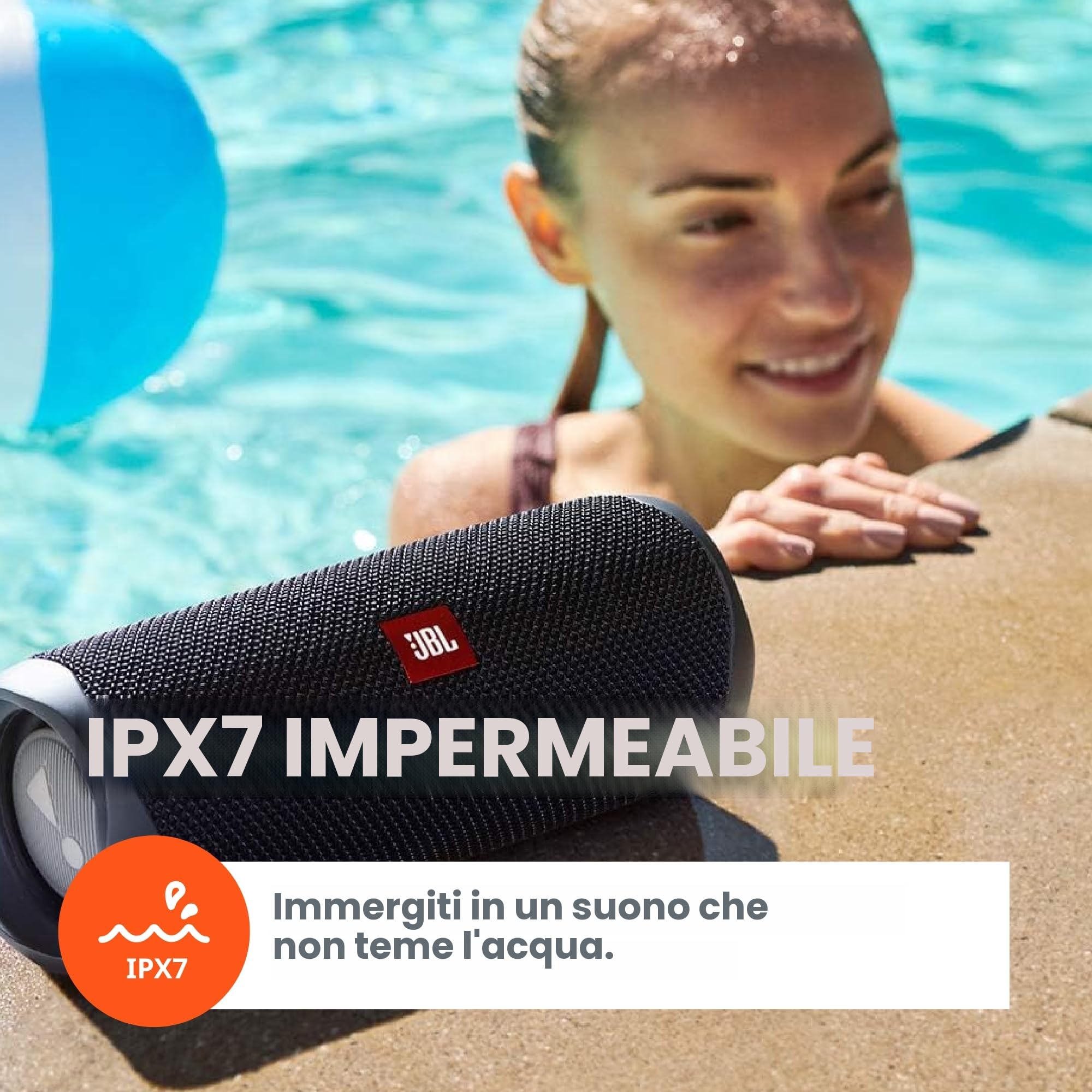 JBL Altoparlante Bluetooth portatile impermeabile FLIP 5 - Nero