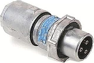 Crouse-Hinds APJ6385 2-Wire/3-Pole Arktite Heavy-Duty 60 Amp Circuit Breaking Plug With Cable Grip And Neoprene Bushing