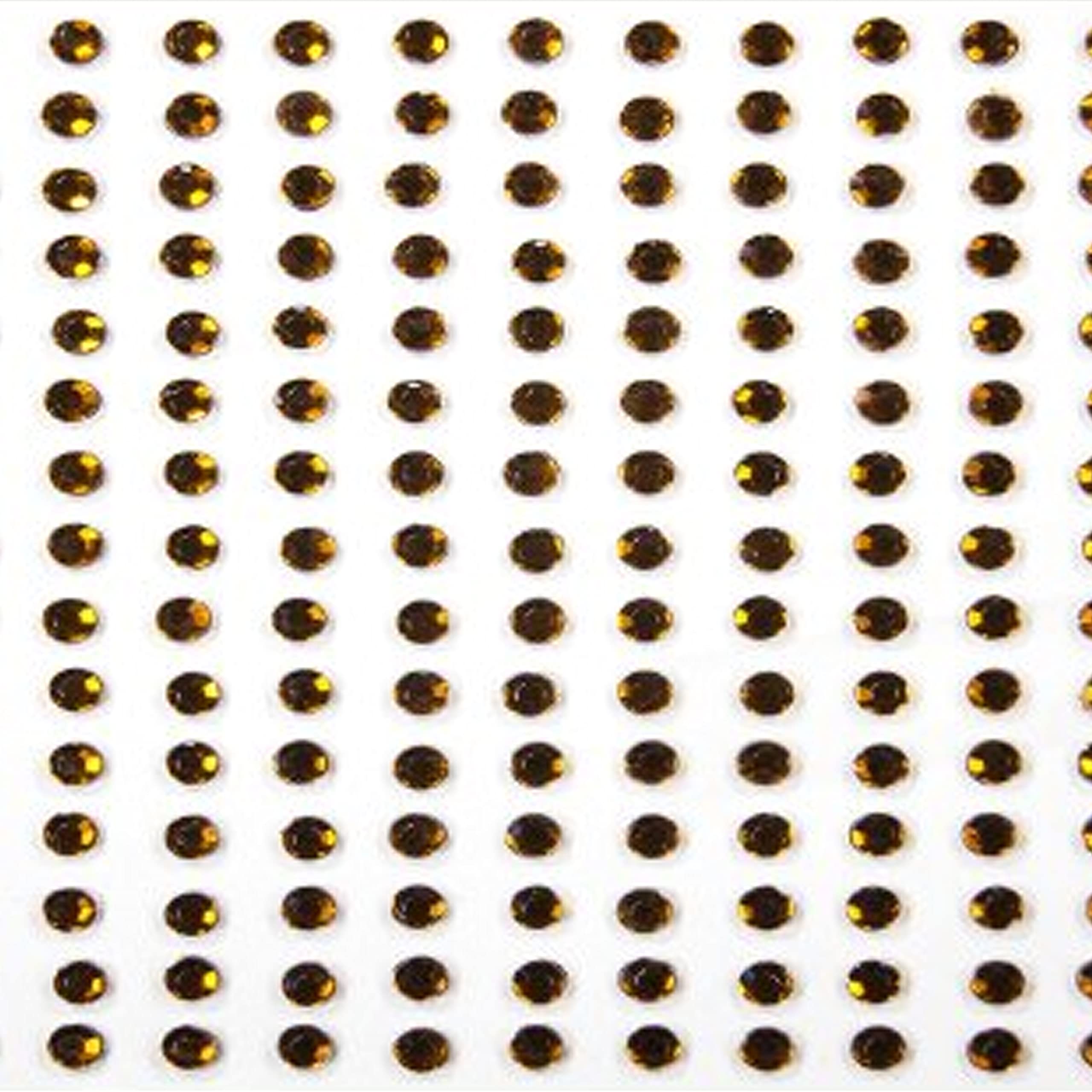 Diamante Crafts 195 x 3mm Brown Diamante Self Adhesive Rhinestone Craft Embellishment Gems - created exclusively