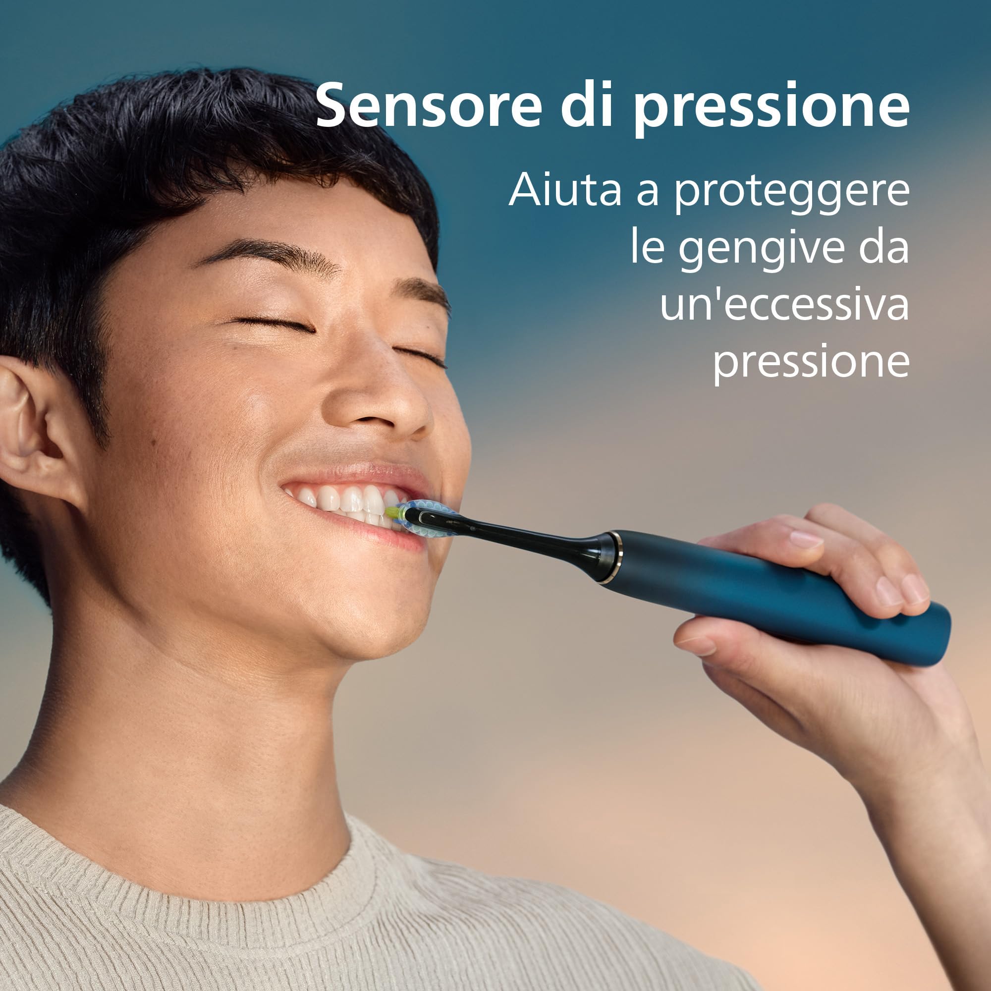 Philips Sonicare Spazzolino elettrico DiamondClean serie 9000 edizione speciale: per pulizia dei denti e igiene orale, blu scuro, 4 testine Premium Plaque C3 (modello HX9911/89)