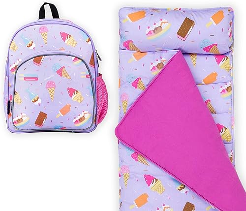 Miniatura 1 de Wildkin Paquete de mochila de 12 pulgadas con alfombrilla original para siesta (Sweet Dreams)