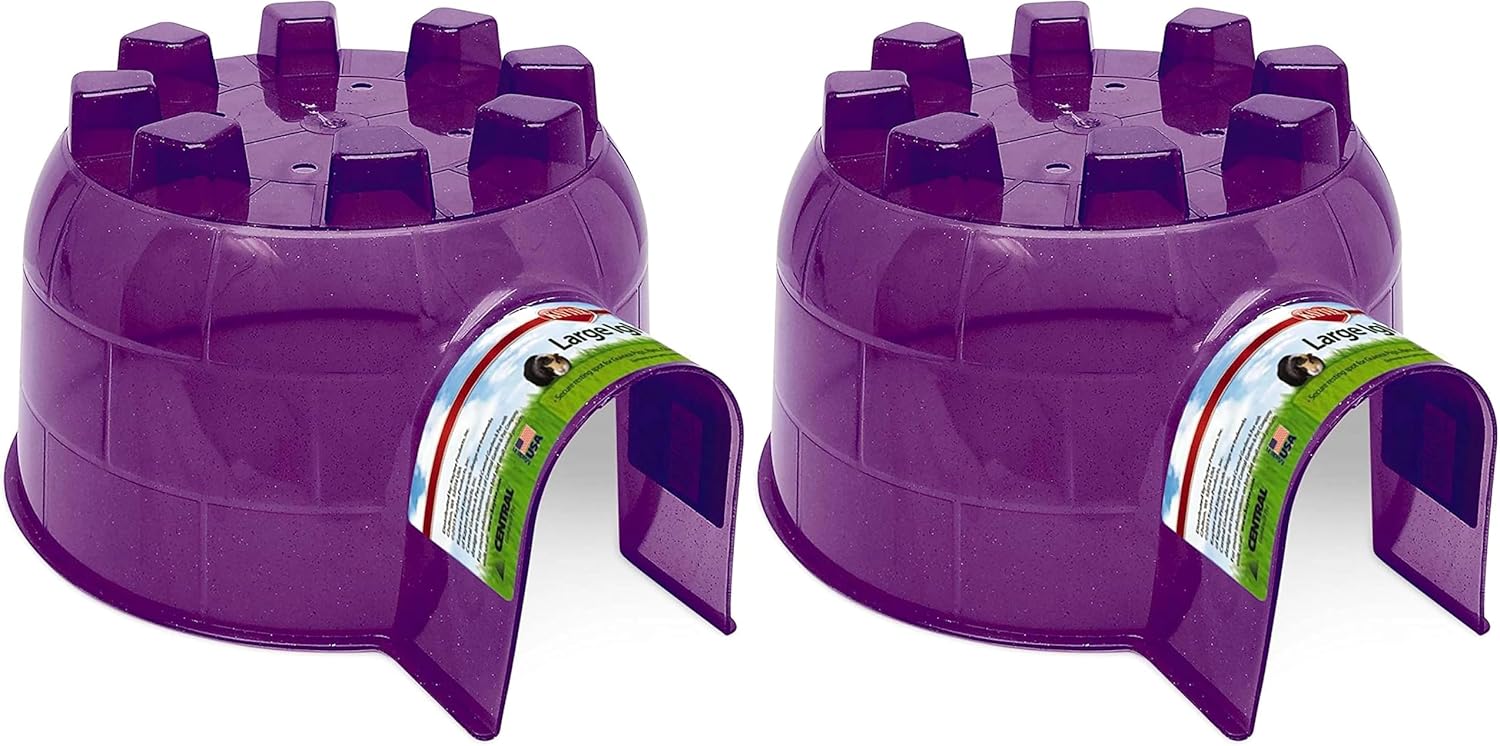 Kaytee Igloo Habitat Hideout for Pet Rabbits, Ferrets, Guinea Pigs, and Other Small Animals, Giant (Pack of 3)