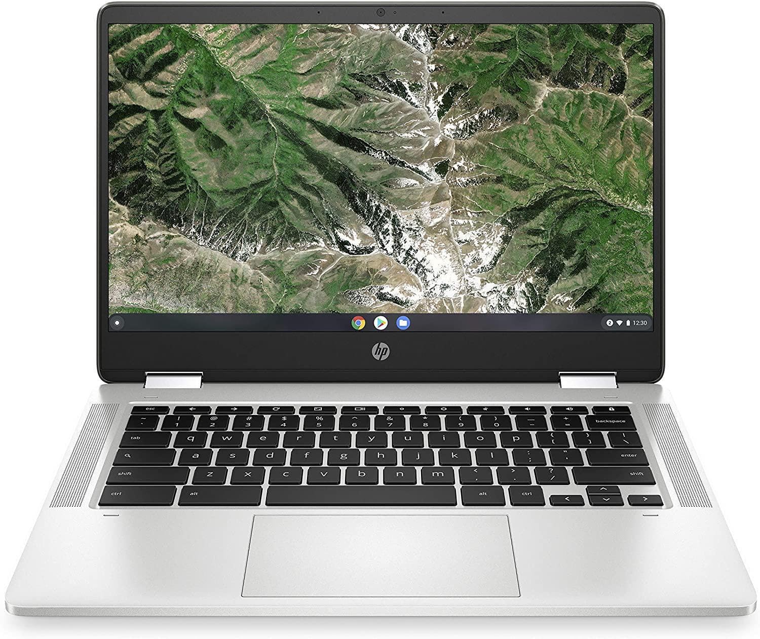 HP Chromebook x360 14a-ca0000sl, Intel Celeron N4120, 4GB RAM LPDDR4, eMMC da 64GB, Display Touch da 14" FHD, IPS, Antiriflesso, Grafica Intel UHD 600, ChromeOS, Webcam HD, Silver, Argento
