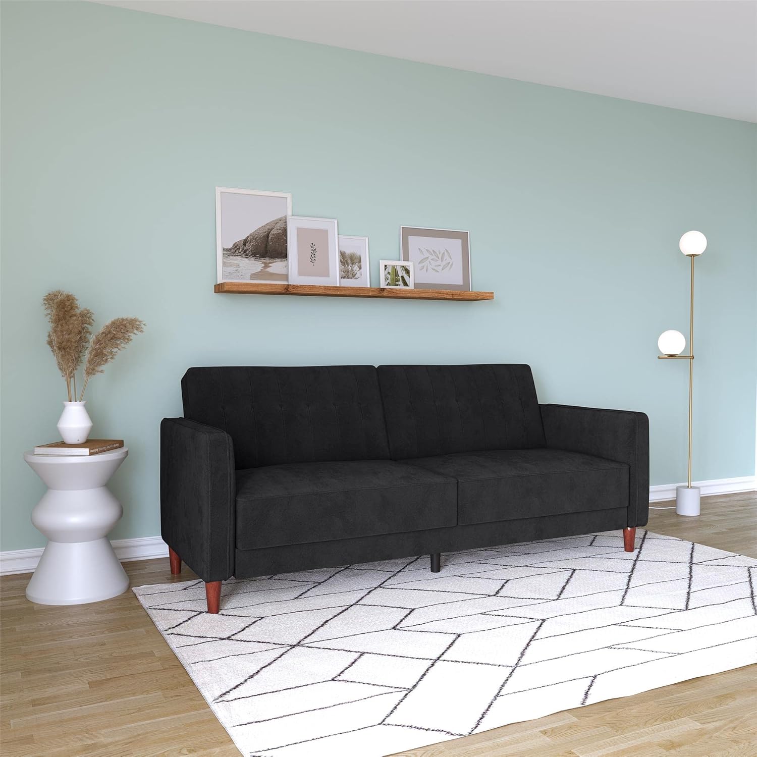 DHP Ivana Tufted Transitional Futon and Upholstered Sofa