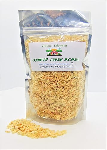 Cebolla seca y picada de 2 onzas - Un sabor a cebolla afilada y tostada que hace que la preparación de la cena sea un Cinch- Country Creek LLC