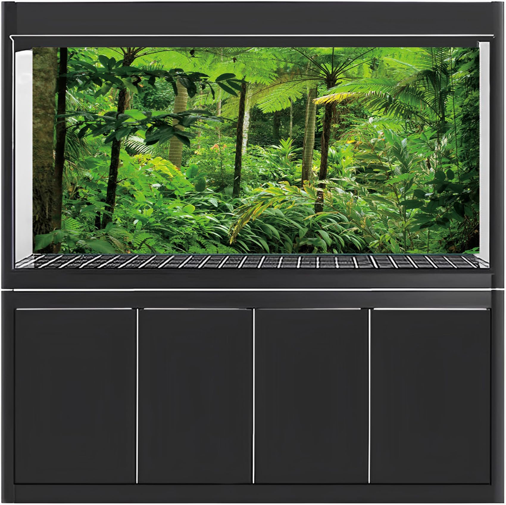 Sfondo Per Terrario/Acquario 120x61cm - Design Fattoria Con Campi Verdi, In Vinile HD - Foto 11