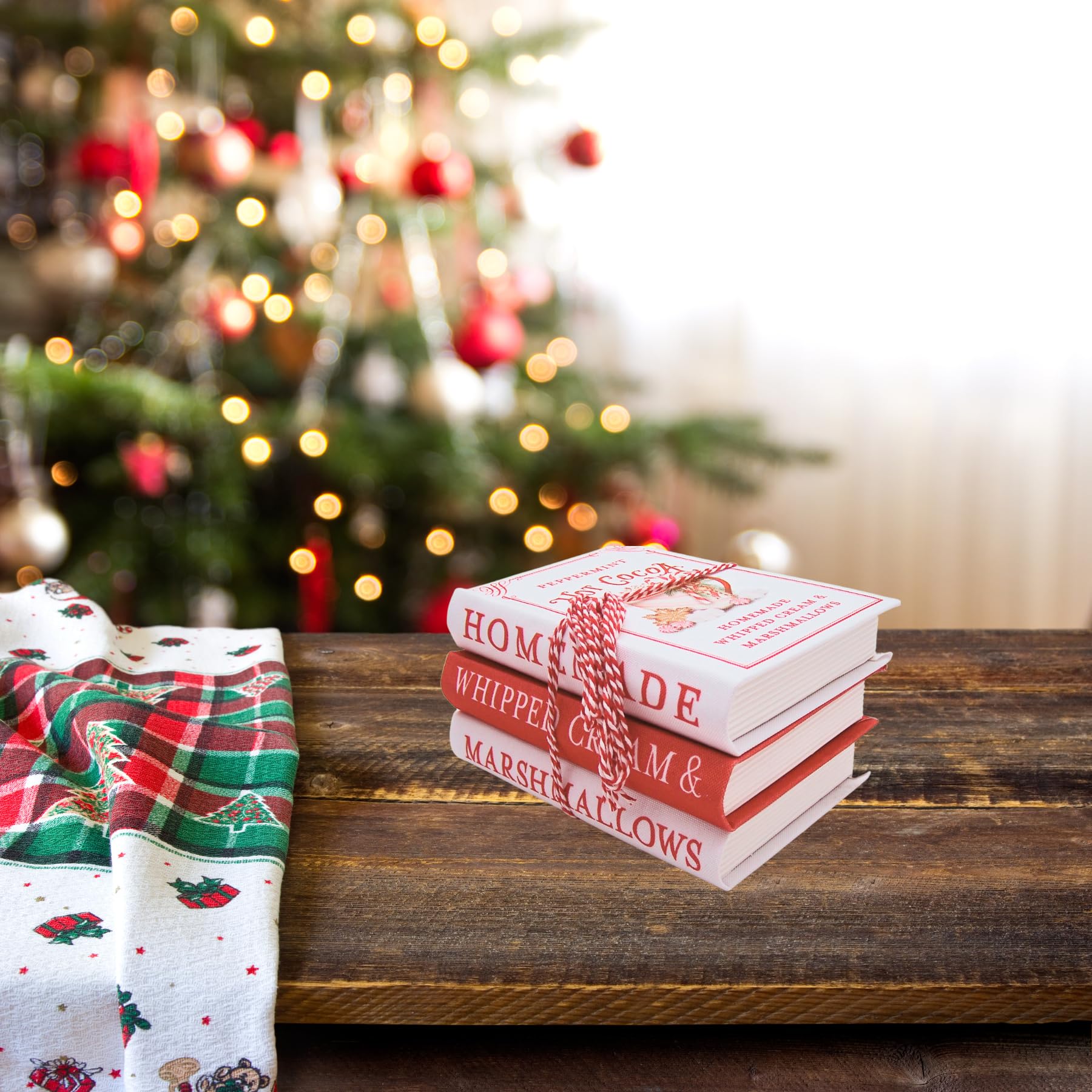 Amazon.co.jp: ホットココアフェイクブックスタック 3個セット 自立式