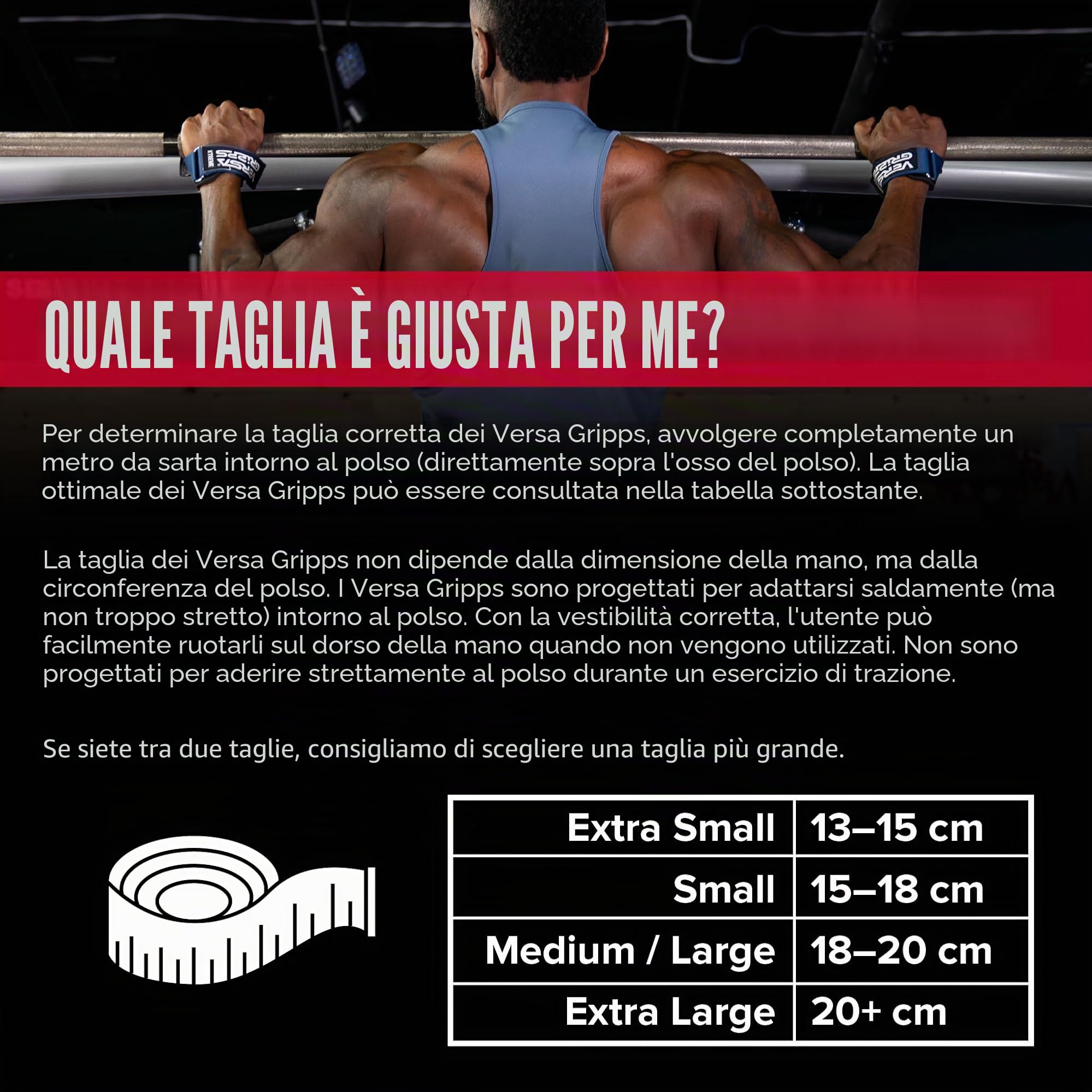 Versa Gripps Xtreme, Made in USA, cinturini da polso per sollevamento pesi alternativa, il miglior accessorio per l'allenamento