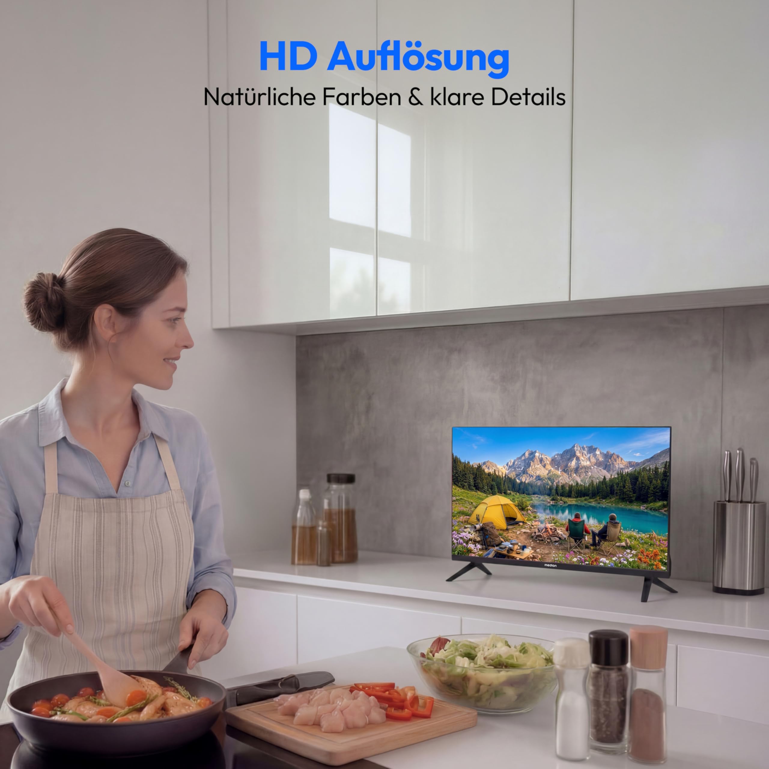 MEDION 59,8 cm (24 Zoll) HD Fernseher (VIDAA, Smart TV, Prime Video, PVR, HD Triple Tuner, MD 824102)