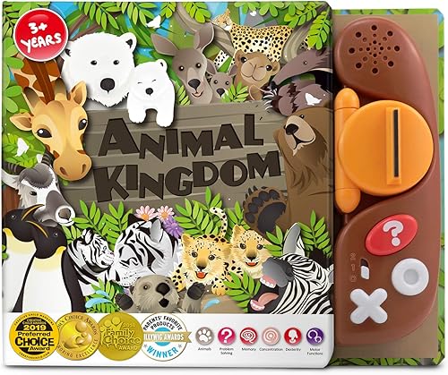 BEST LEARNING Book Reader Animal Kingdom - Juguete educativo con sonido parlante para aprender animales con juegos de preguntas para niños de 3 a 8