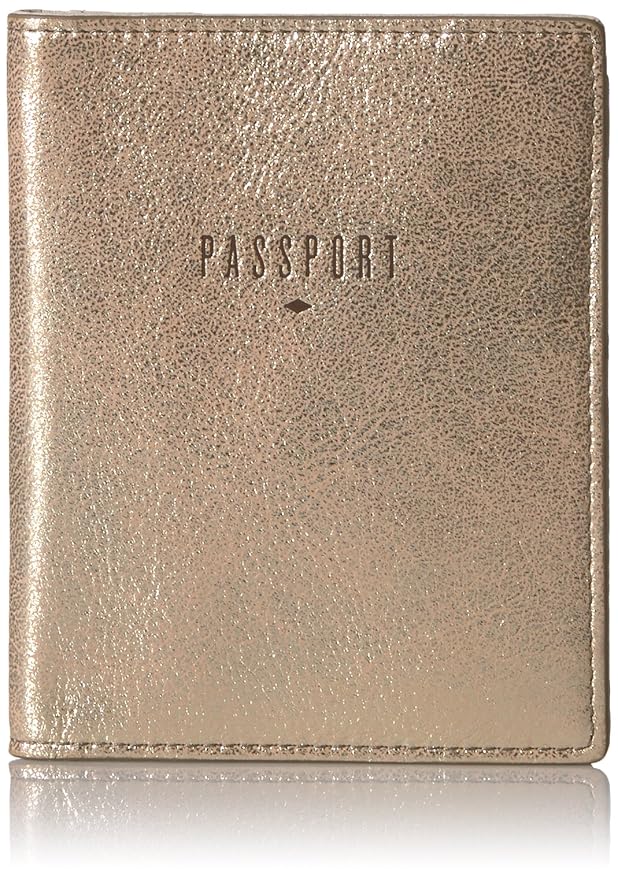 Fossil RFID Passport Gold Card Case (SLG1078751) Amazon.in Bags