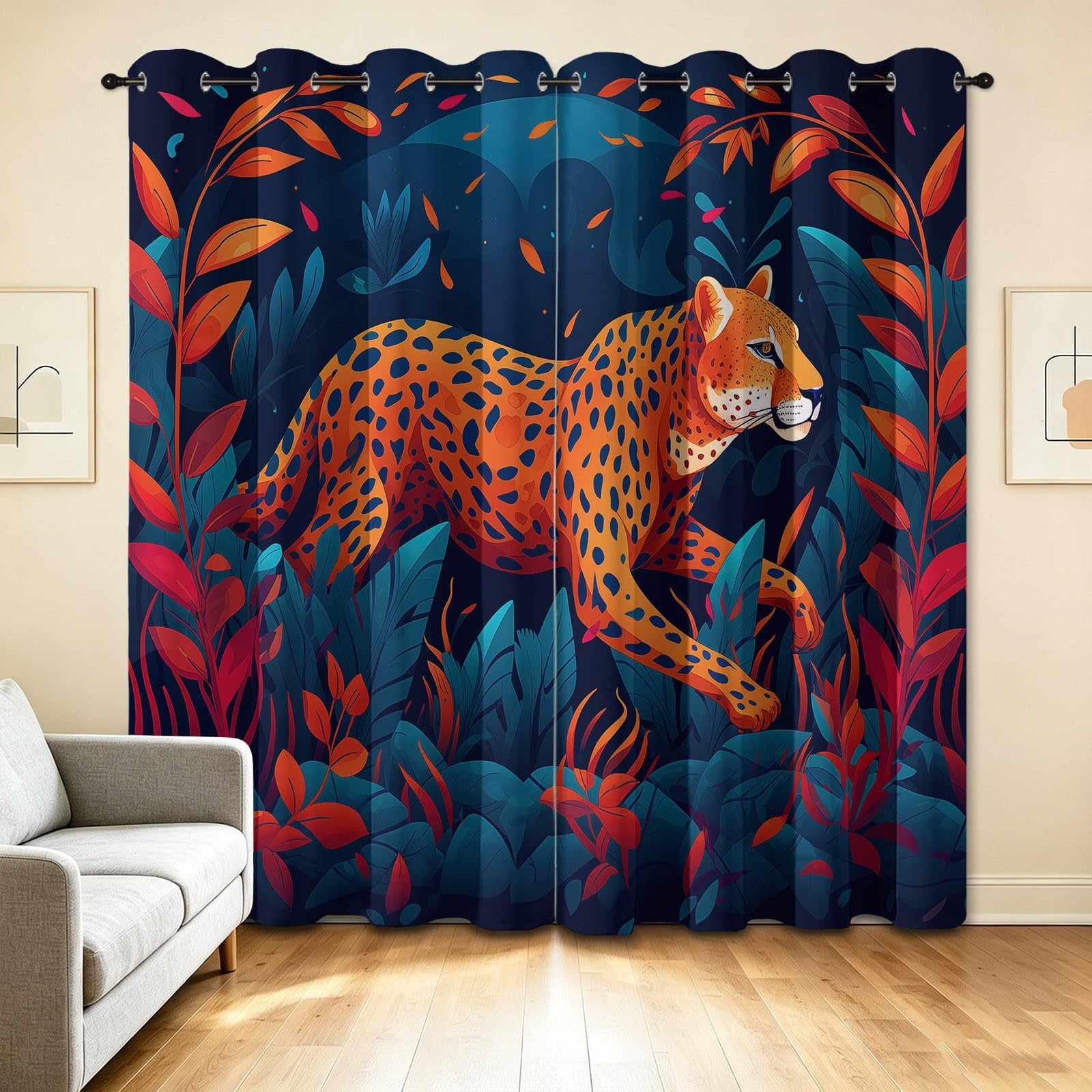 Cortinas opacas, azules, 116 x 183 cm, 2 paneles