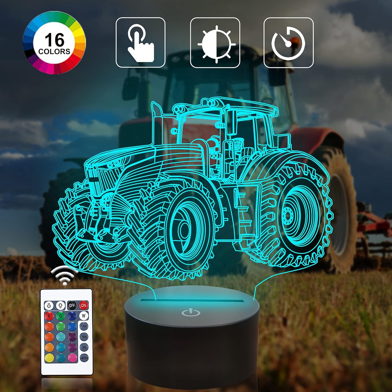 Illuminate Your Space: Review of the Attivolife 3D Tractor Night Lamp for Kids
