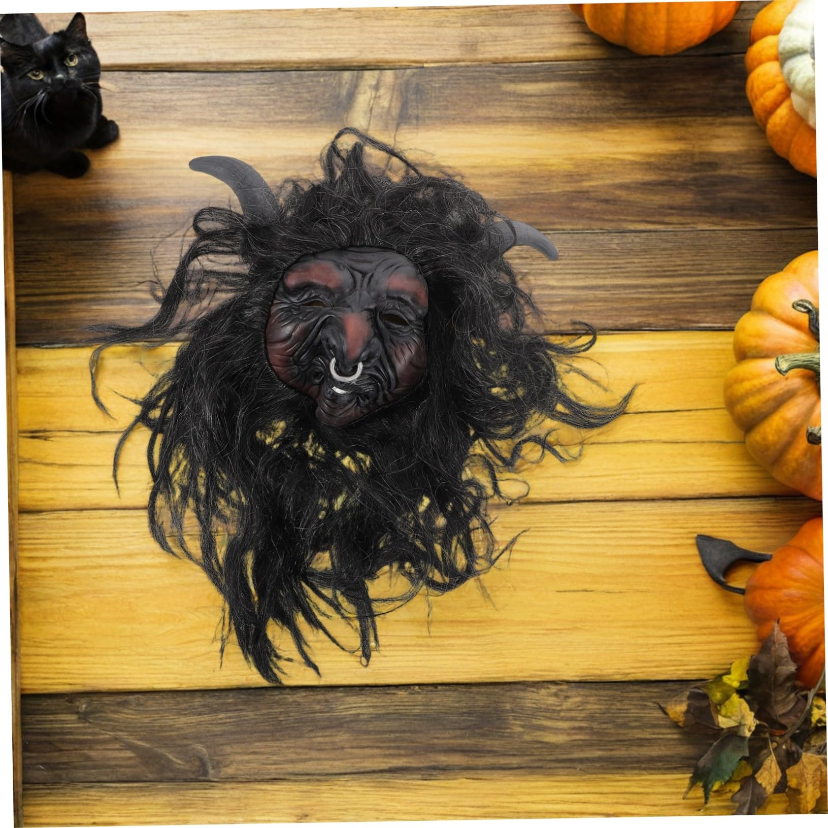 Healeved máscara de fiesta de halloween antifaz máscaras de halloween accesorio de casa embrujada Látex Grey