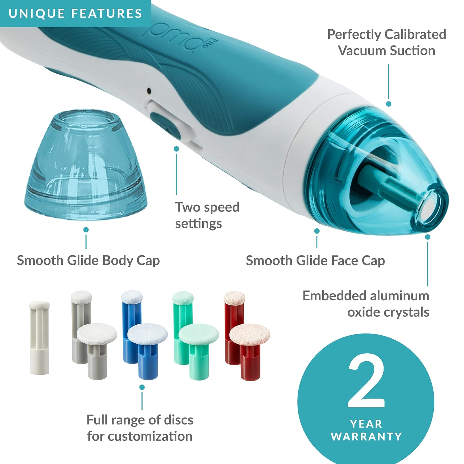 PMD Personal Microderm Pro - At-Home Microdermabrasion Machine with Kit for Face & Body - Exfoliating Crystals and Vacuum Suction for Fresh and Radiant Skin - High & Low Speed Options : Beauty & Personal Care