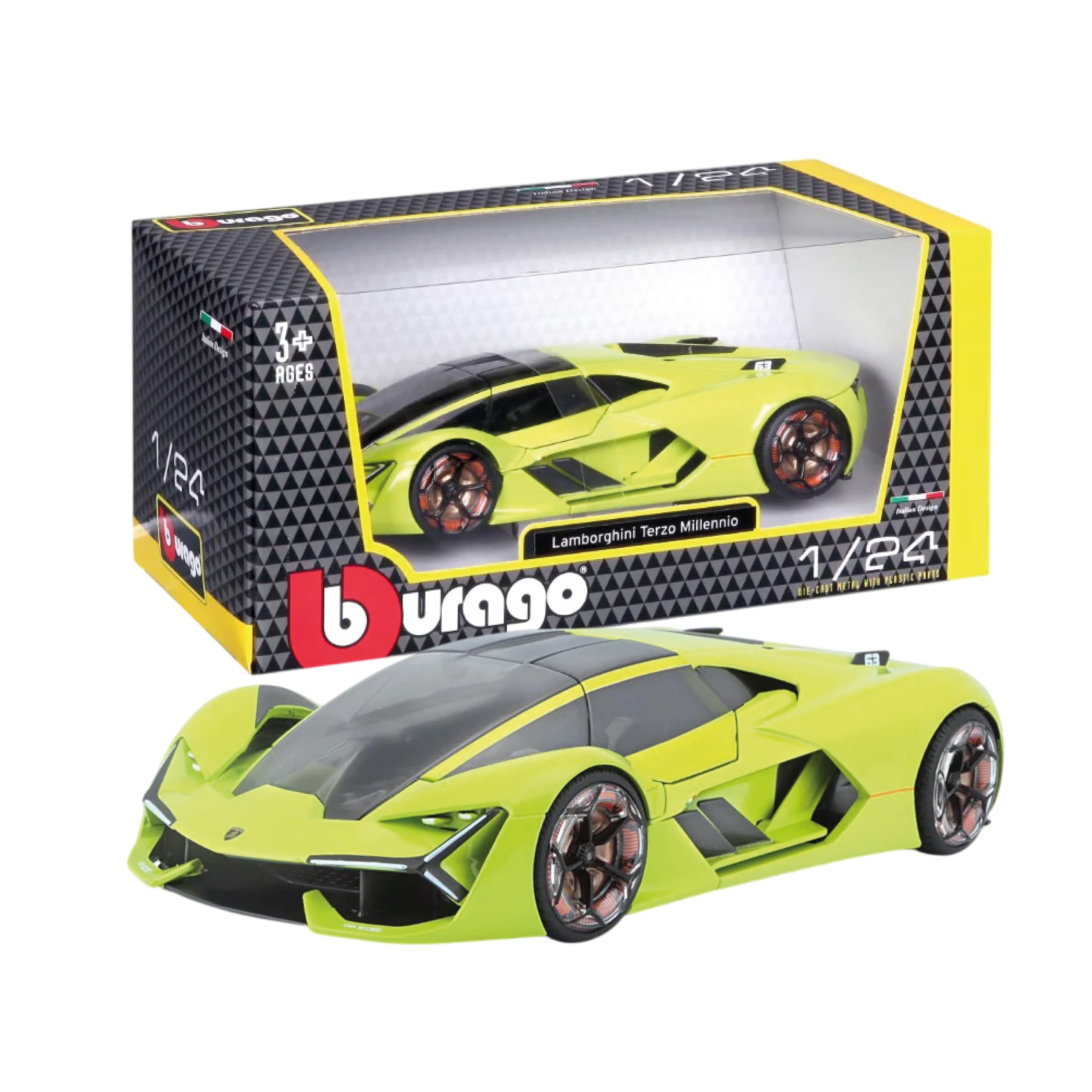 BBURAGO Lamborghini Terzo Millennio 1:24 Modellino Auto Scala, Licenza Ufficiale