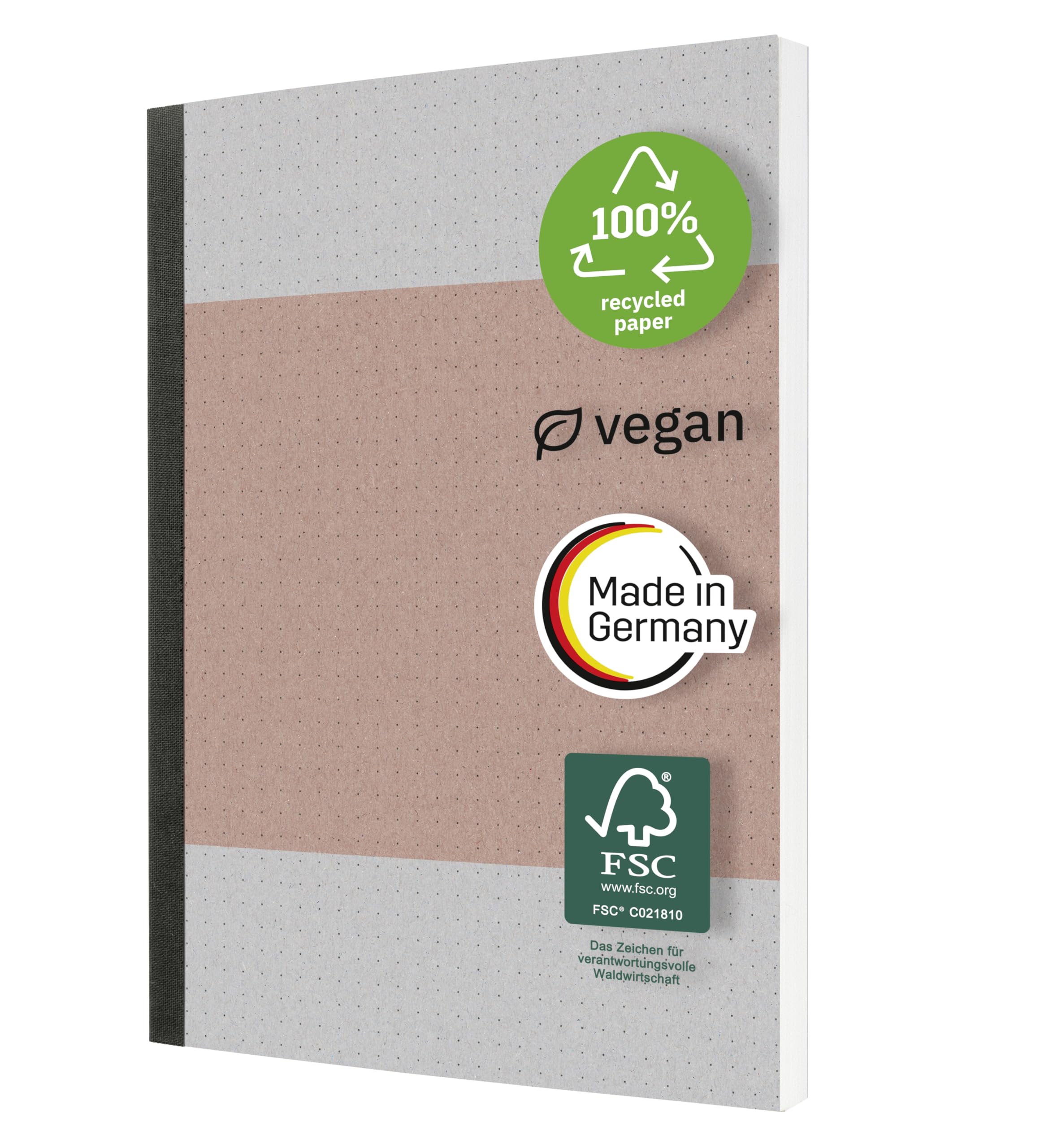 SIGEL SN300 Notebook, Dotted (dot Grid), 80 g/m², Approx. A5, Coral, softcover, 200 Pages, Sustainable
