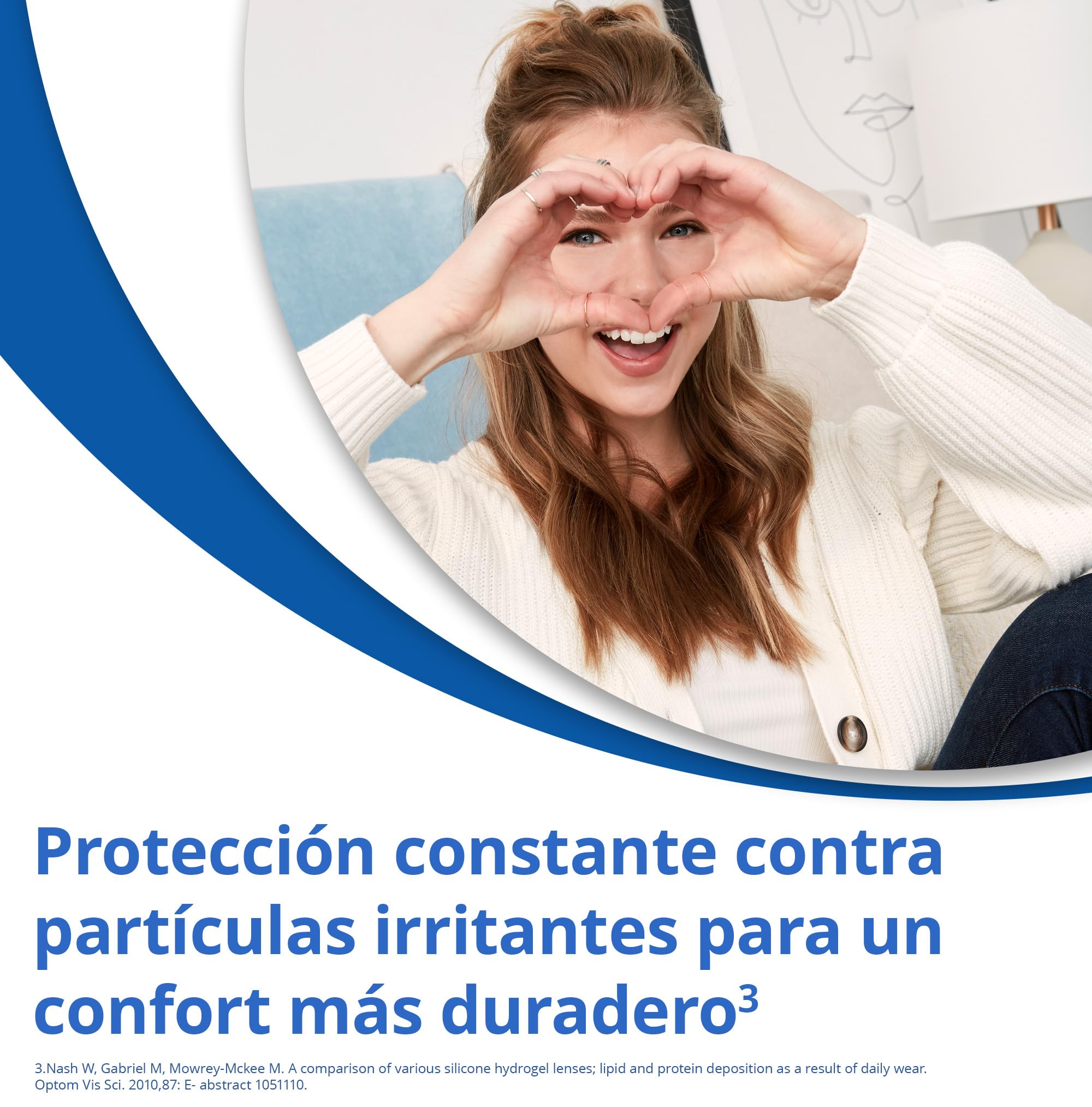 Air Optix plus HydraGlyde Lentes de contacto de reemplazo mensual, Pack de 6, R 8.6 mm, D 14.2 mm, -2.75 Diopt