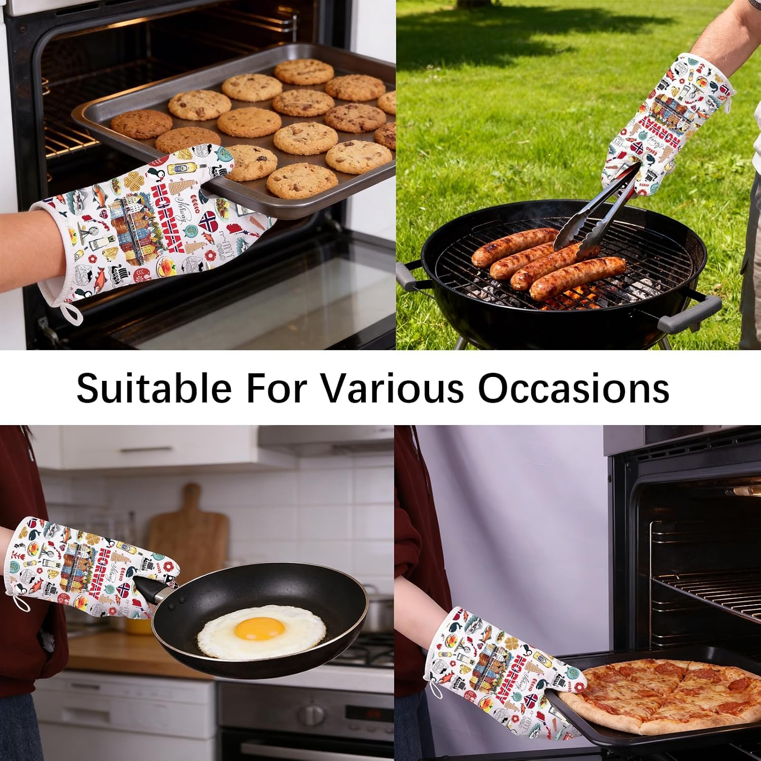 JNIAP Norway Oven Mitt Norwegian Gift Norway Lover Gift Norwegian Oven Glove Norway Cooking Accessories (Norway om)