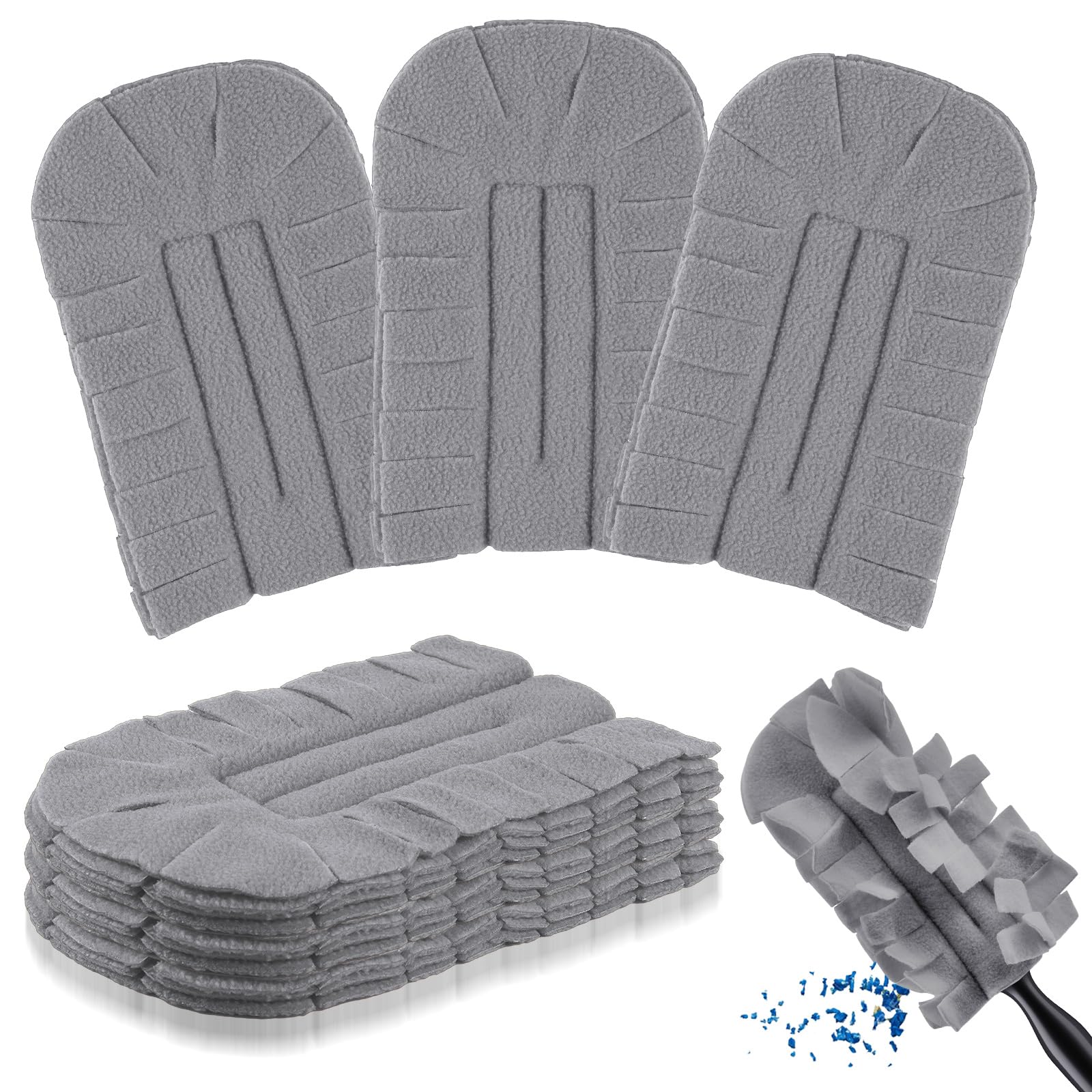 6 Pcs Reusable Duster Refills Washable Pads, Grey