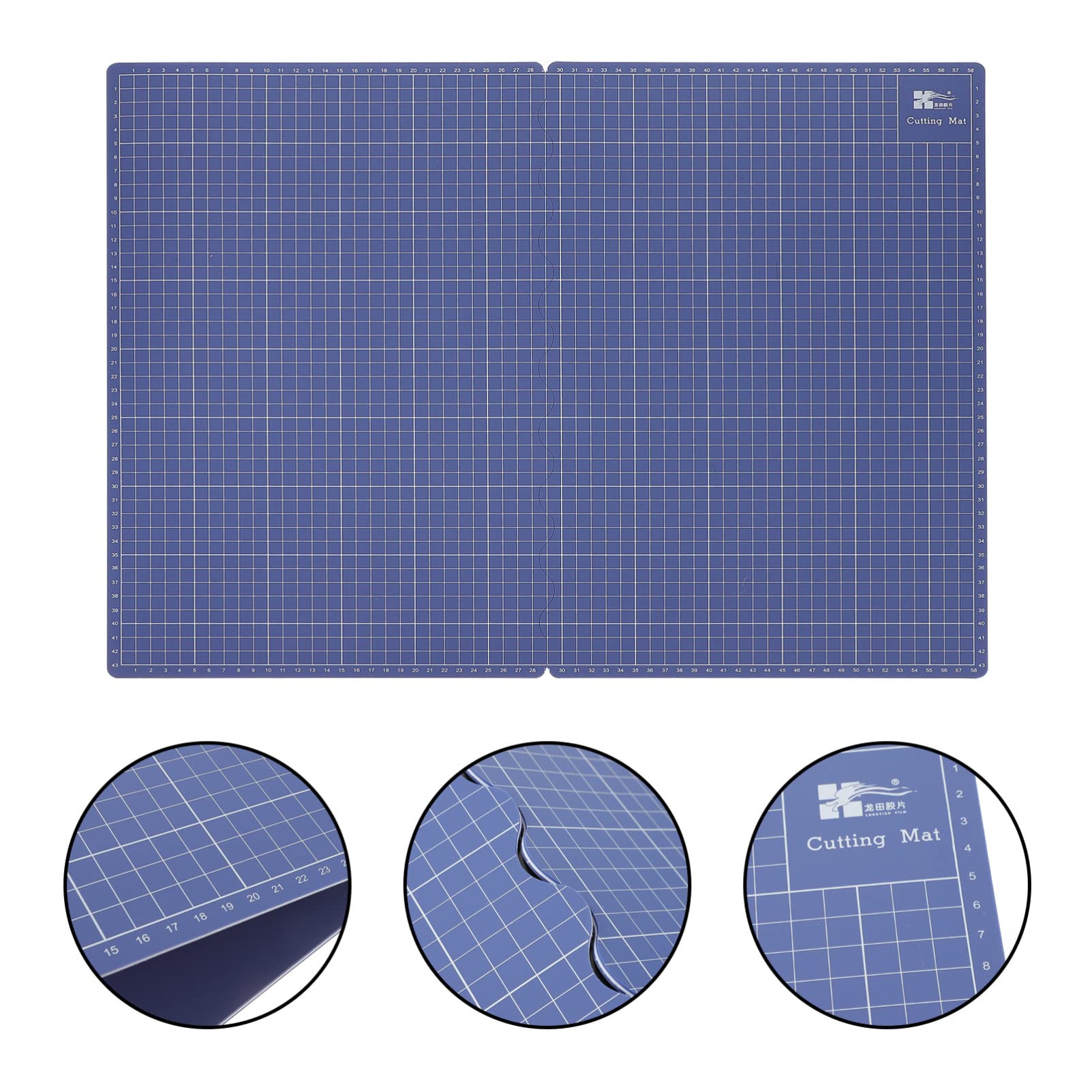 Tapete de Autocurativo para Corte Plegable A3 a A2 Manualidades | Pvc Azul, Uso en Costura y Scrapbooking, Formato Portátil para Creadores y Estudiantes