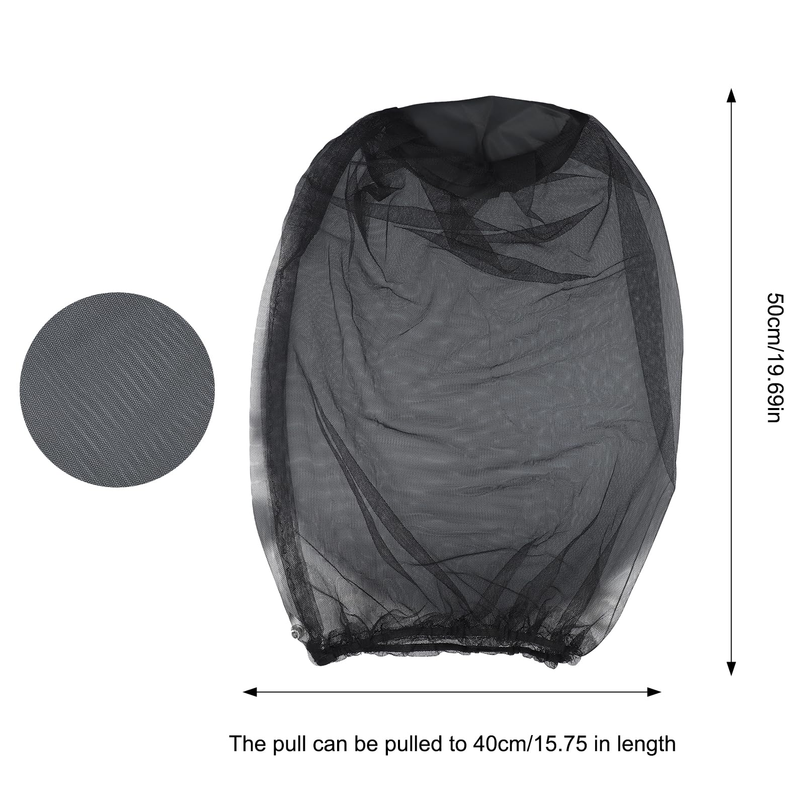 2 PCS Mosquito Head Net,Bug Net Hat,Fly and Insect Proof,Extra Large and Long, Suitable for Camping,Hiking,Fishing,Gardening,Hunting,for All Men and Women Hats (Black)