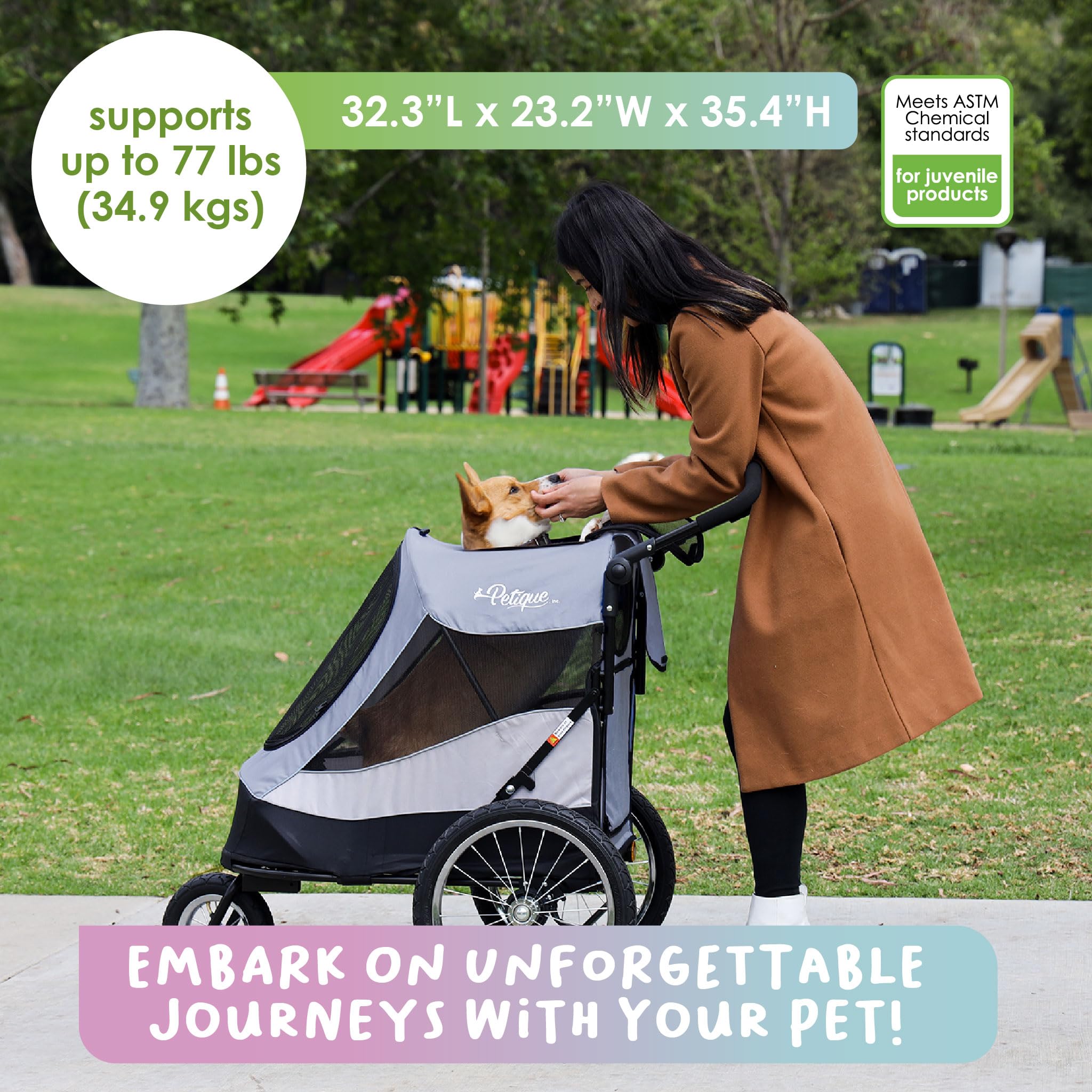 PetRider kinderwagenaanhanger met box voor huisdieren en/of aankopen tot 25 kg