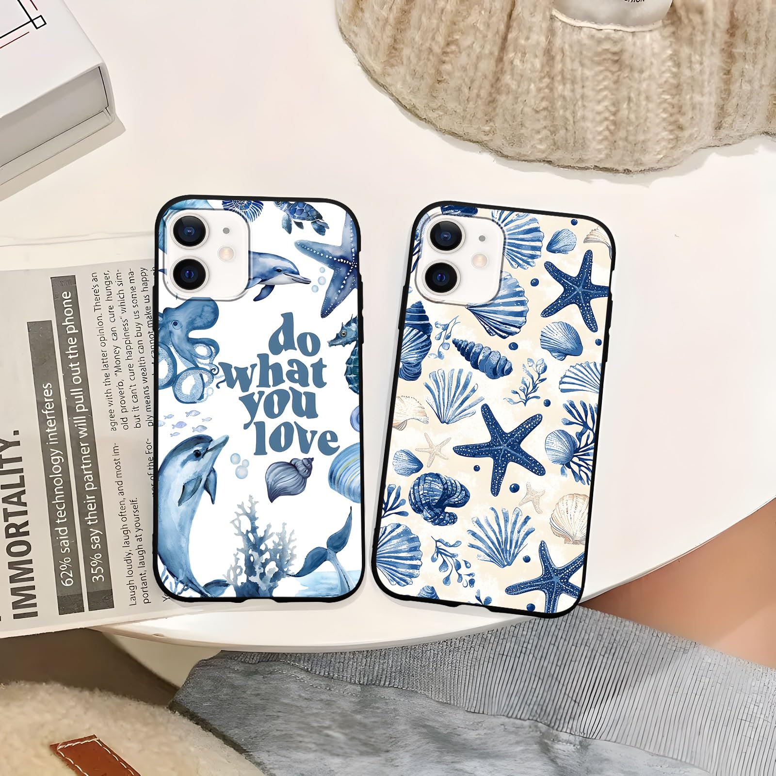 Amazon.com: Zrutru 2 Pack Cute Ocean Phone Case for iPhone 12/12