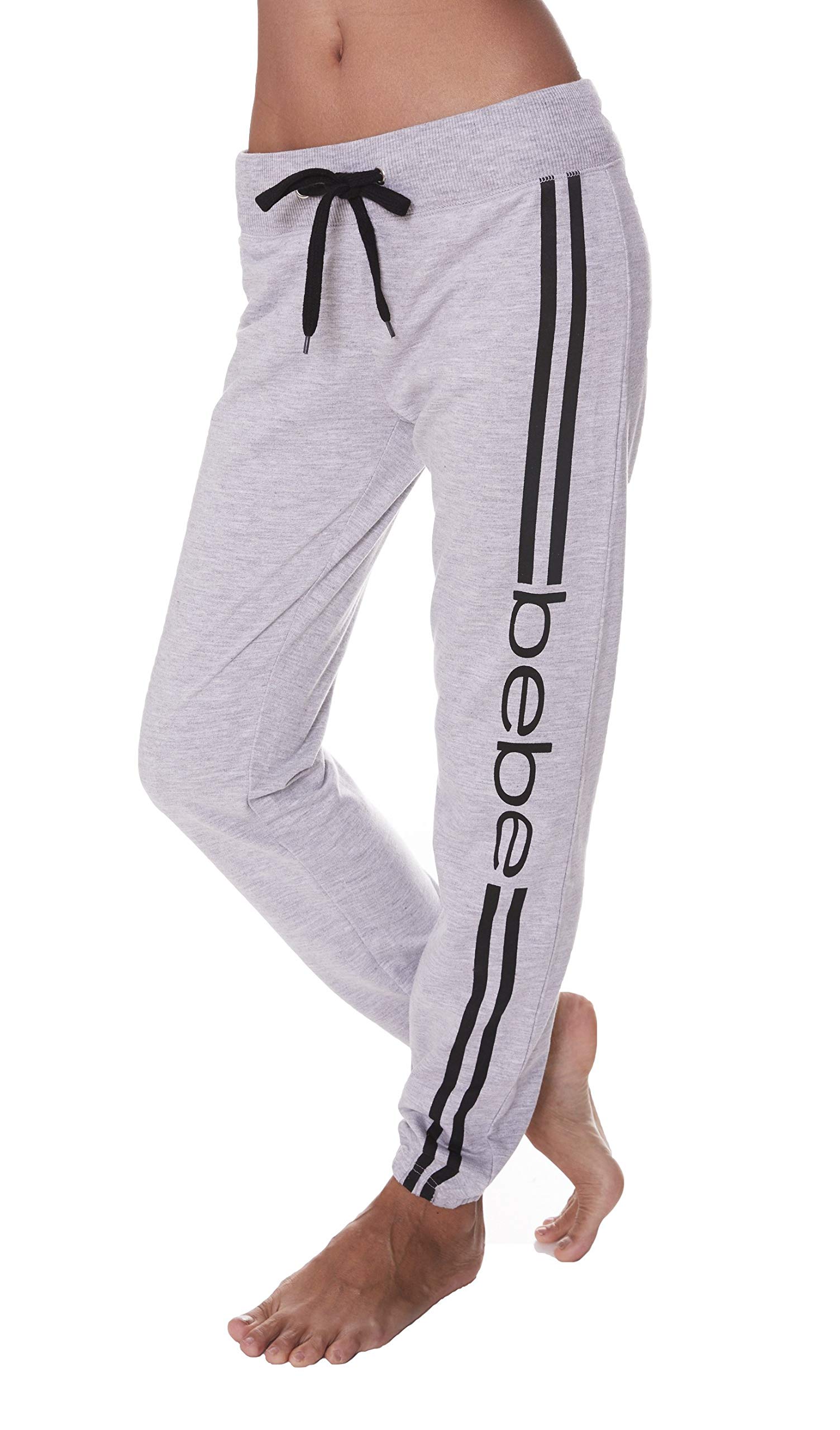 Womens Sweatpants Joggers, French Terry Lounge Pants with Gathered Cuffs, Logo Pajama Pants for Women