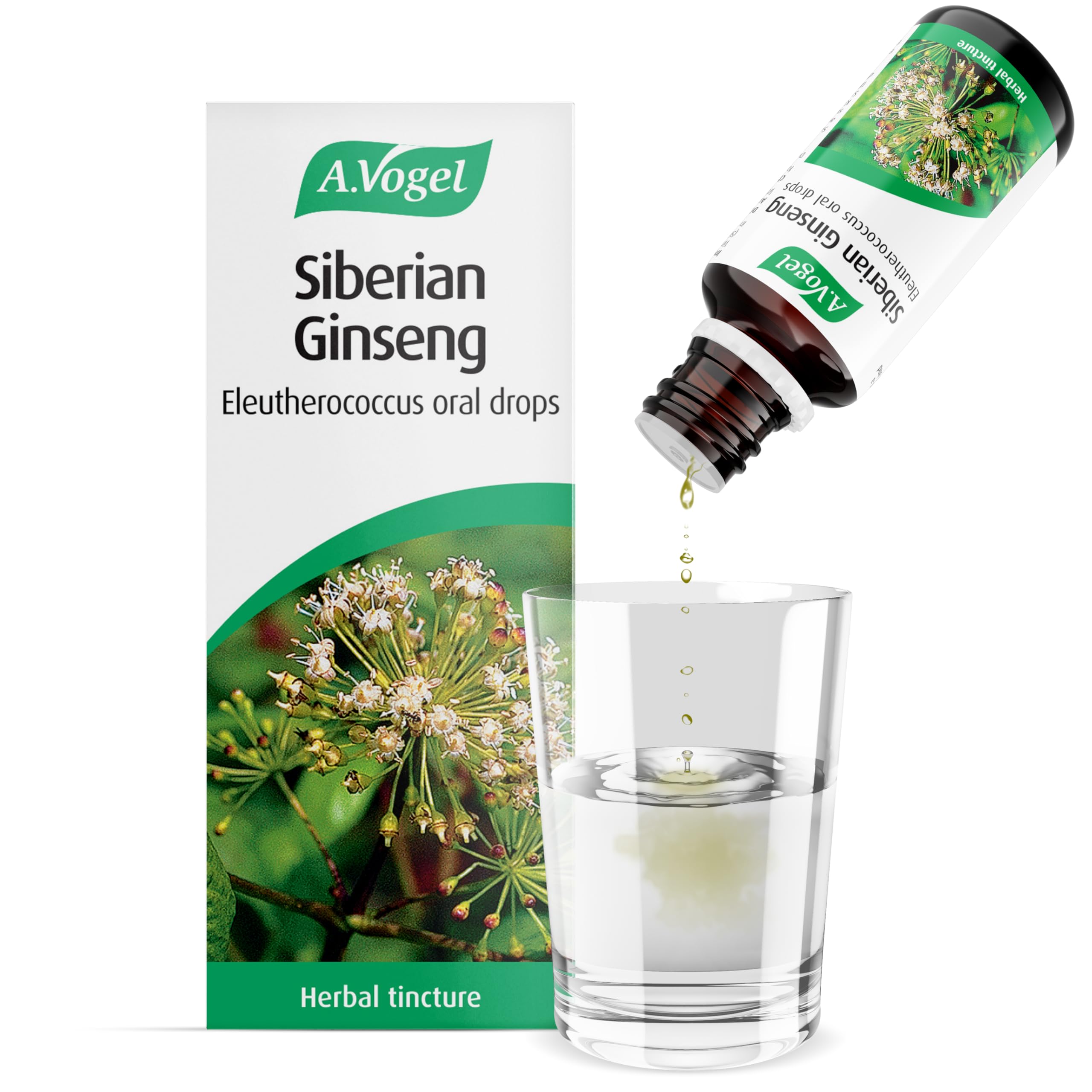 Siberian Ginseng Eleutherococcus Drops | Herbal Food Supplement | Made from Siberian Ginseng Root | Suitable for Vegans | 50ml