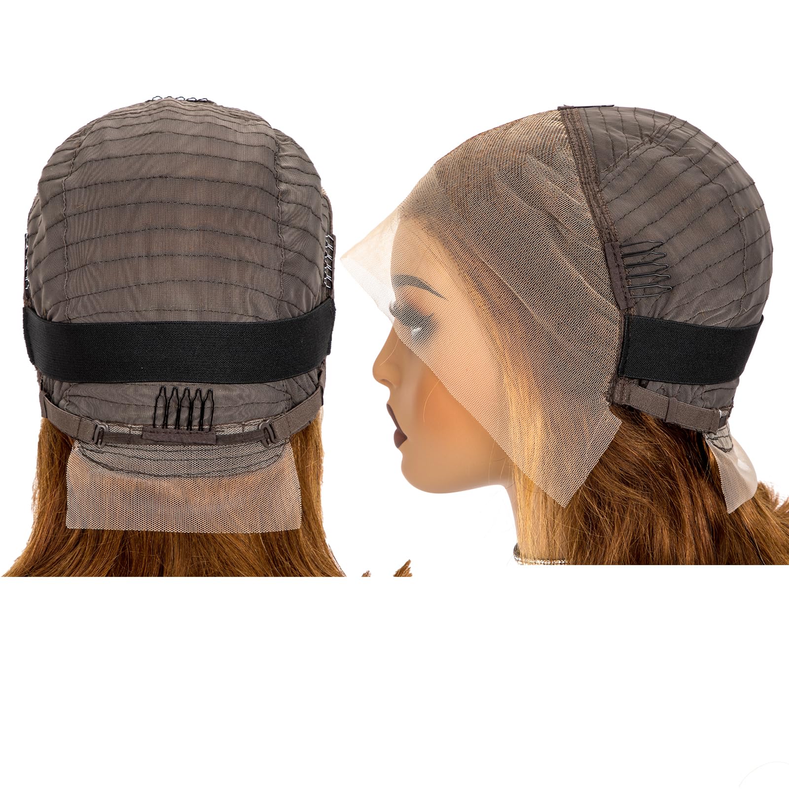 13x4 Bob Straight Human Hair Wig Lace Front Wig 100% Human Hair Pre Plucked with Baby Hair 180% Density Wigs (4/27 Ombre bob wig human hair - Image 3