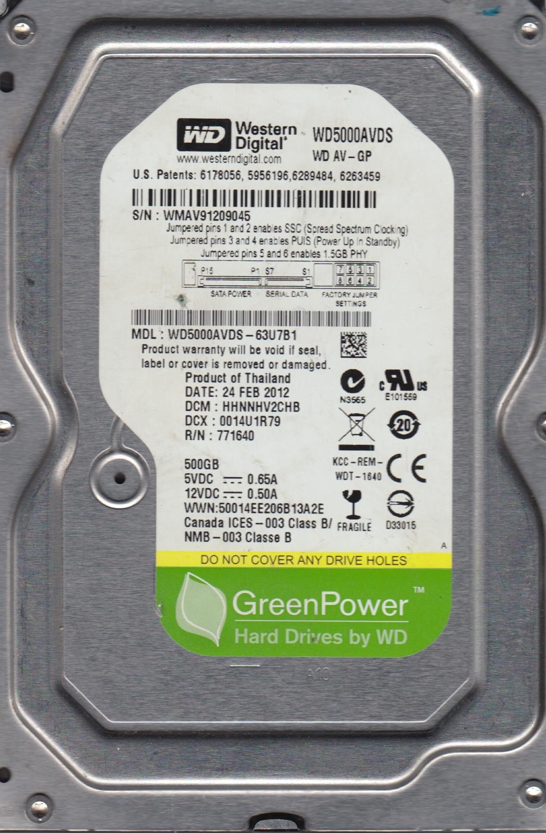 186000 現状品 Western Digital 内蔵型ハードディスクドライブ WD5000AVCS 500GB 2点まとめ売り [0000000002464] Amazon | wd5000avds-63u7b1、DCM hhnnhv2chb、Westernデジタル500 GB