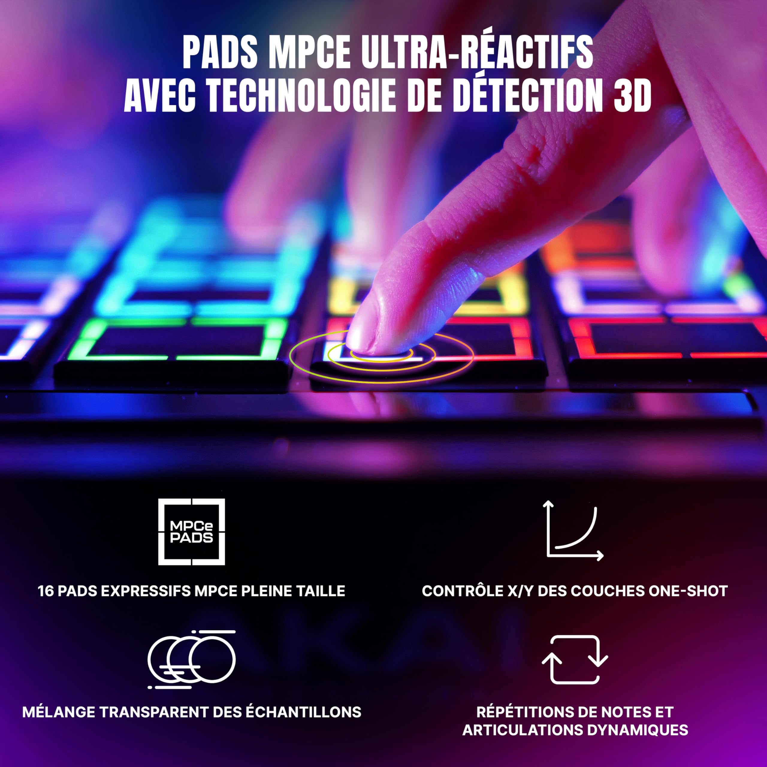 Akai Professional MPC Live III Centre de Production Musicale Portable Autonome avec Pads MPCe, Séquenceur, Écran Tactile, Micro, Enceintes Stéréo, Interface Audio, Wi-Fi, Bluetooth, Batterie