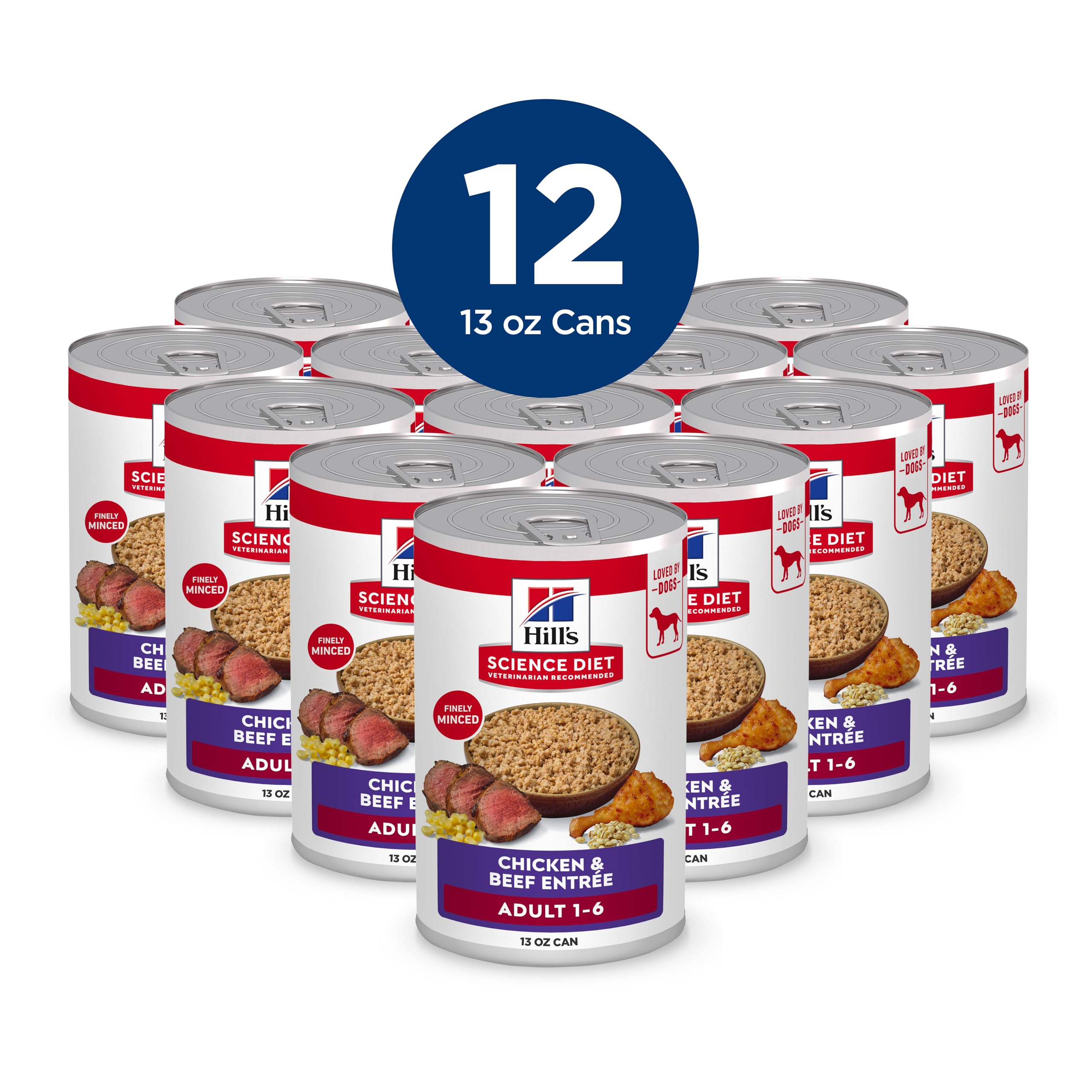 Hill's Science Diet Adult 1-6 Wet Dog Food, Chicken & Beef, 13 oz
