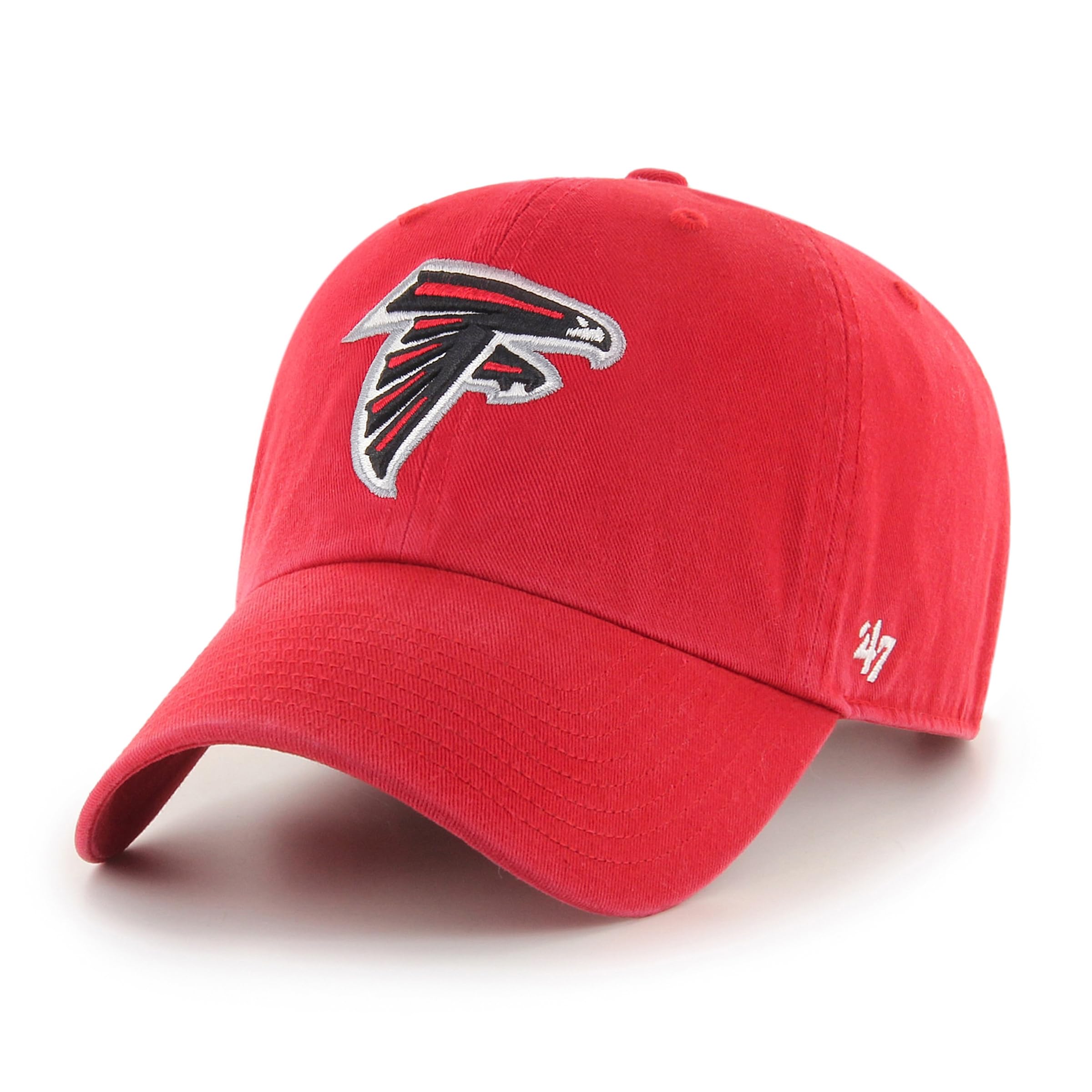 47 Atlanta Falcons NFL Clean Up Unisex Baseball Cap, Adjustable, Team Badge, Red