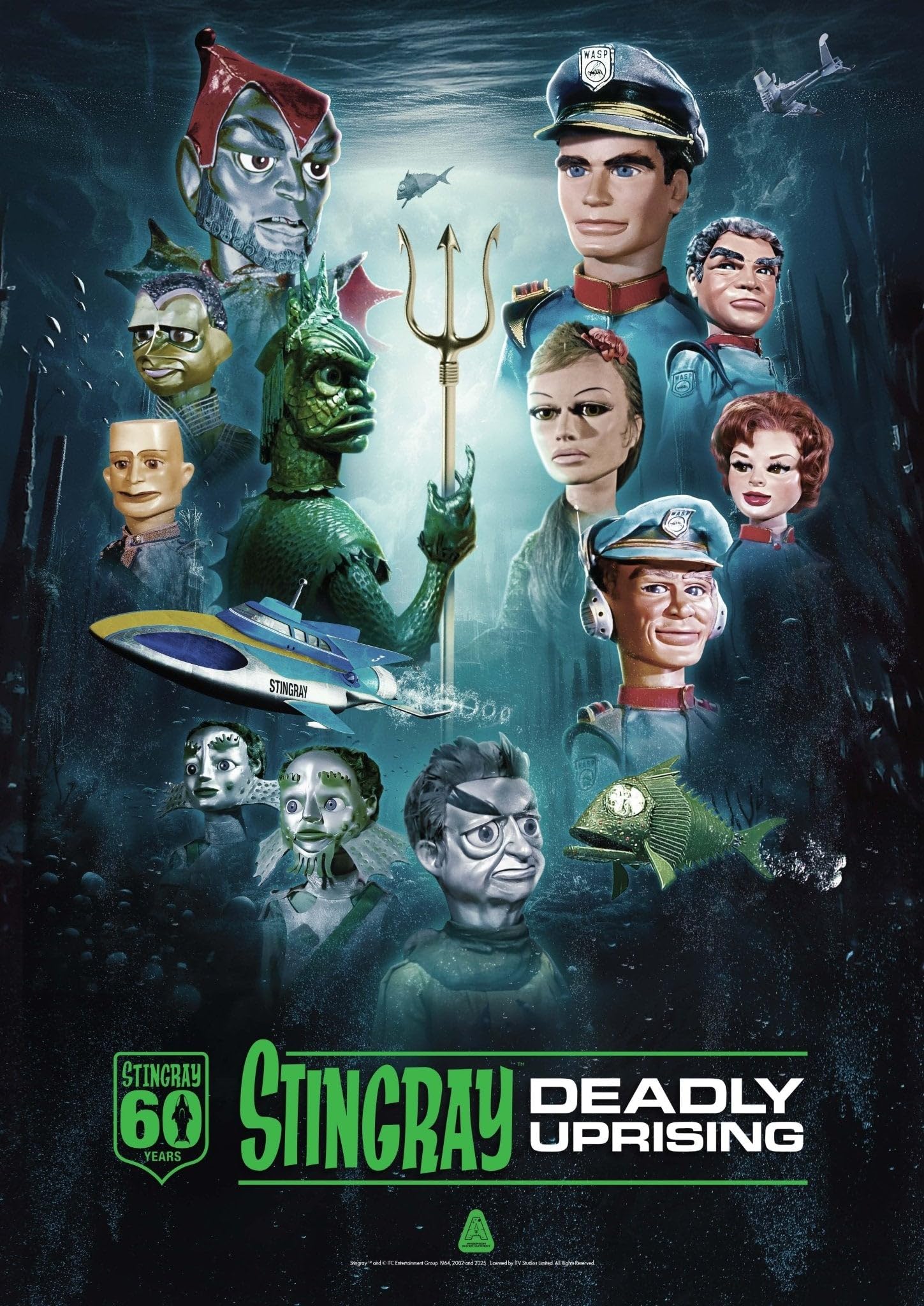 A GERRY ANDERSON Stingray Deadly Uprising A3 Art Poster