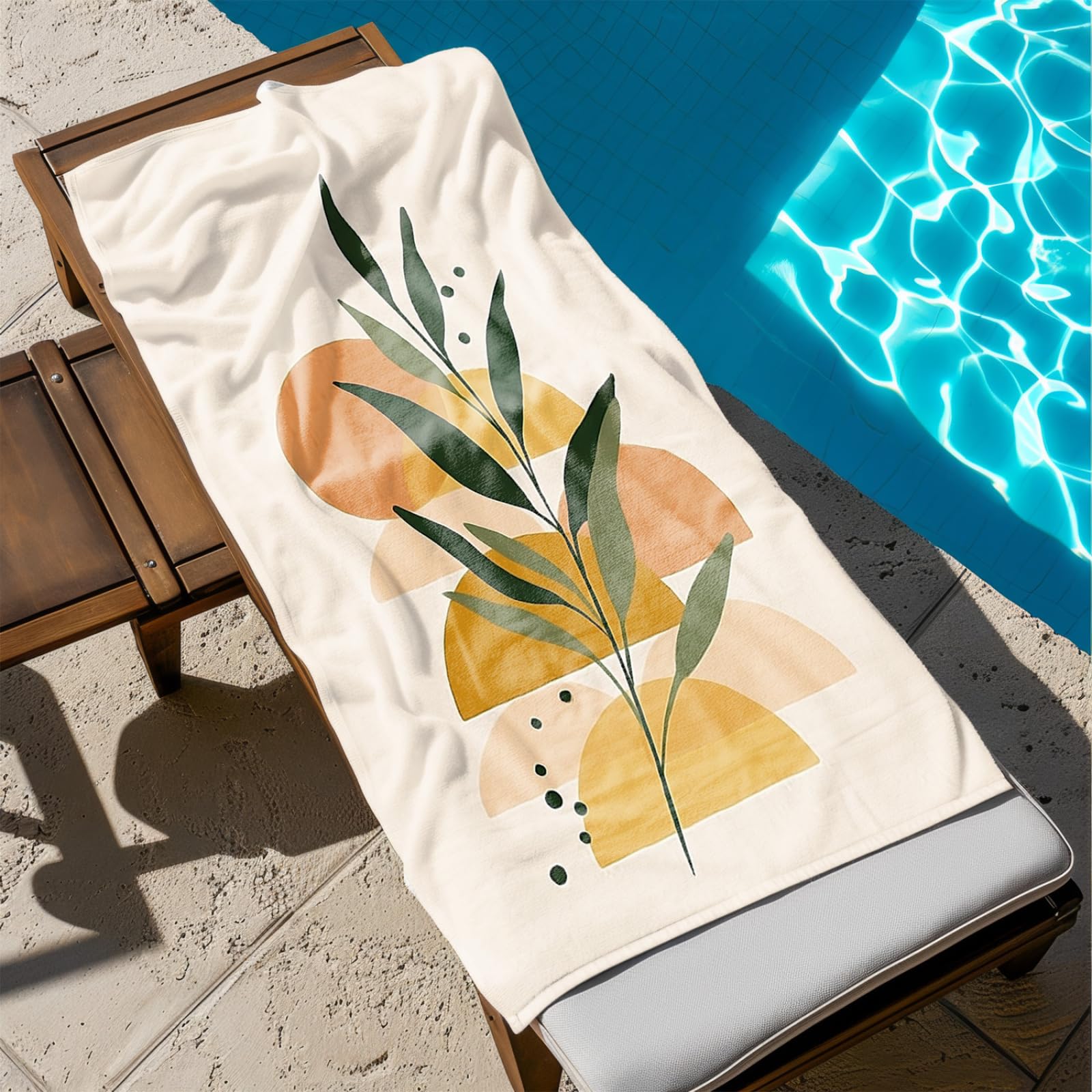 Generico Telo Mare Grande Xxl Giallo Verde | Antisabbia Leggero Assorbente e Compatto Sauna Viaggio Piscina Yoga Campeggio Donna Uomo