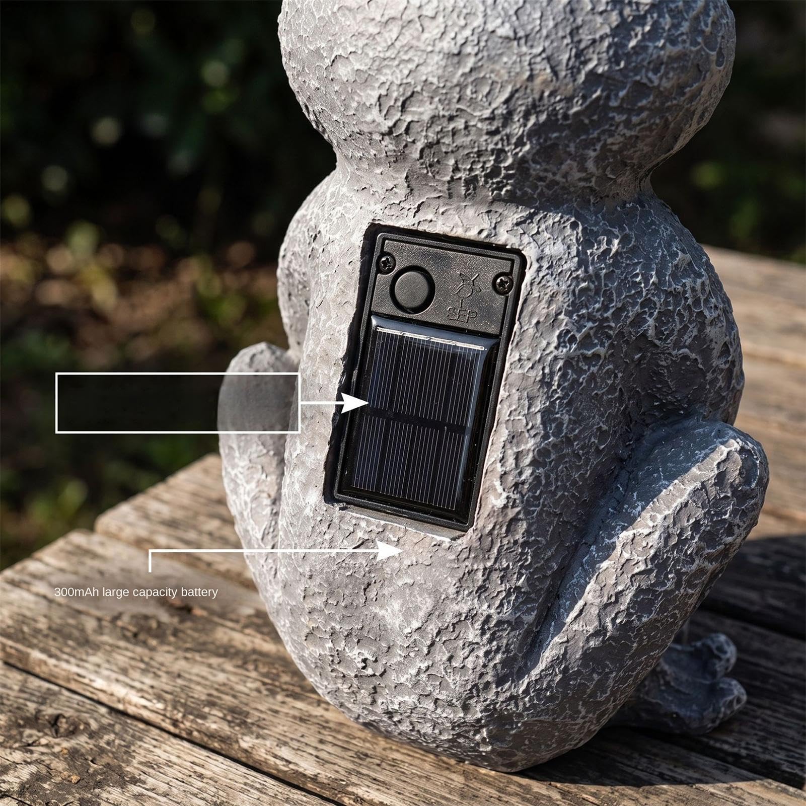 Solar Frogs - Statua da giardino solare | Simpatica statuetta decorativa