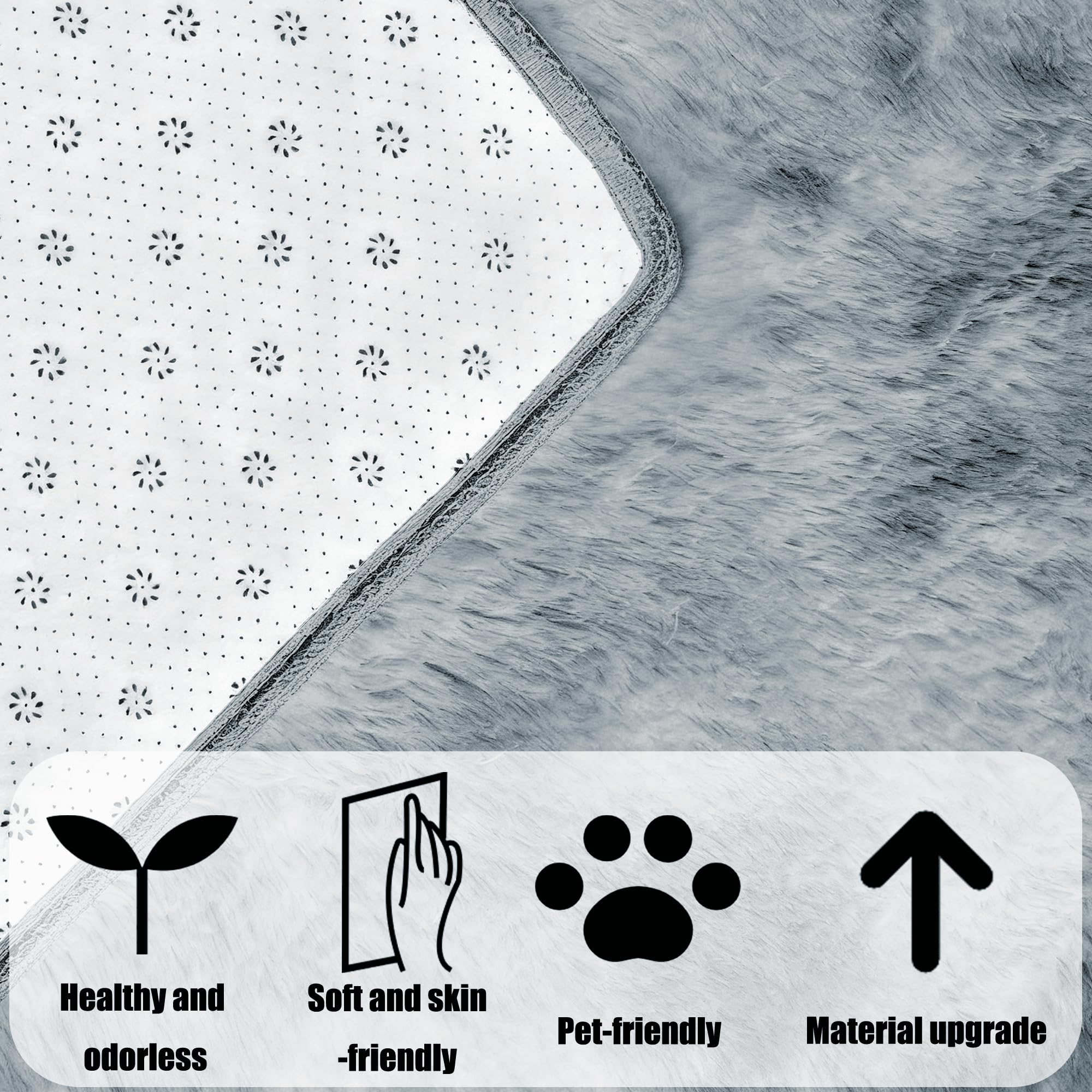 Alfombra Salón 130 x 180 cm Parte Inferior Lavable Alfombras Salon Grande Diseño Moderno Adecuado para Salón Dormitorio, Gris Claro
